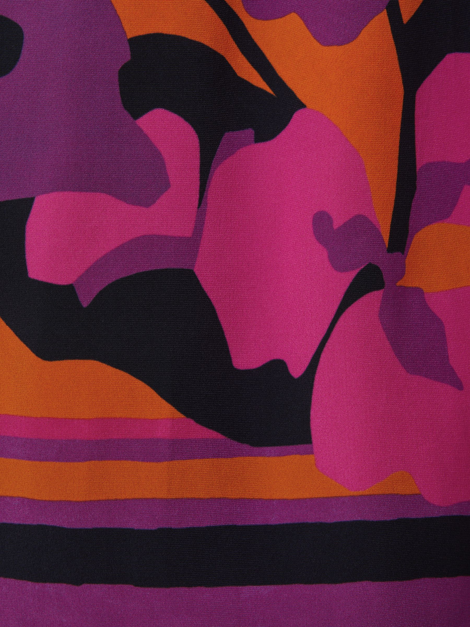 Florere Printed High Rise Shorts in Pink/Orange