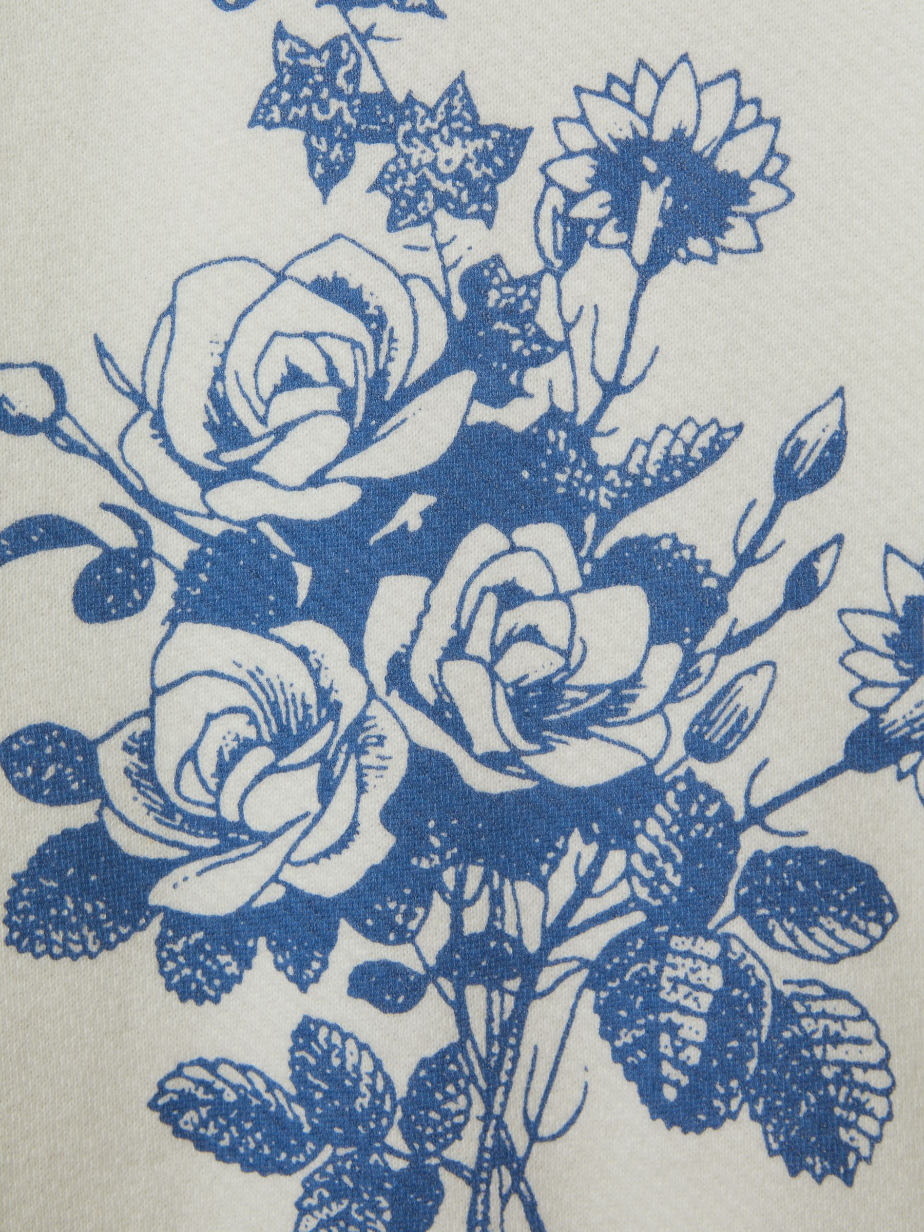 Paige Cotton Terry Graphic Top in White