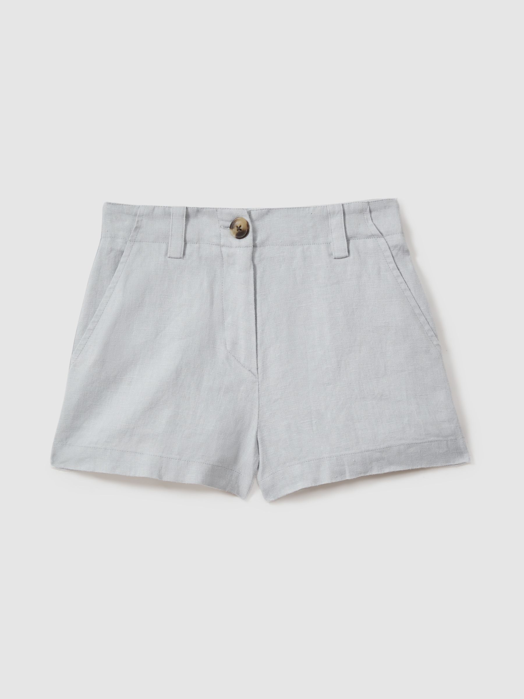 9-13 yrs Linen Loose Fit Shorts in Blue