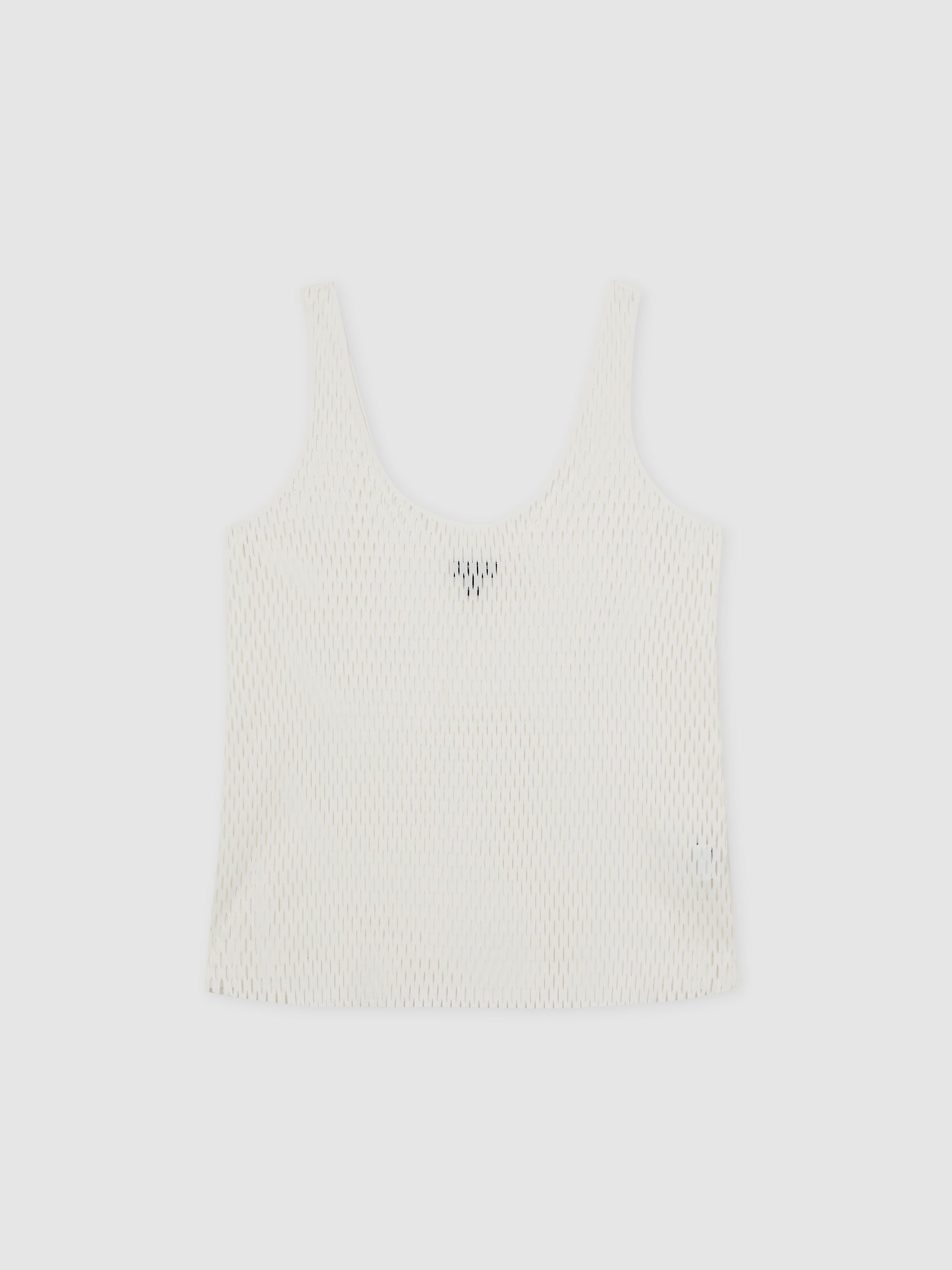 Atelier Laser-Cut Vest Top in Cream