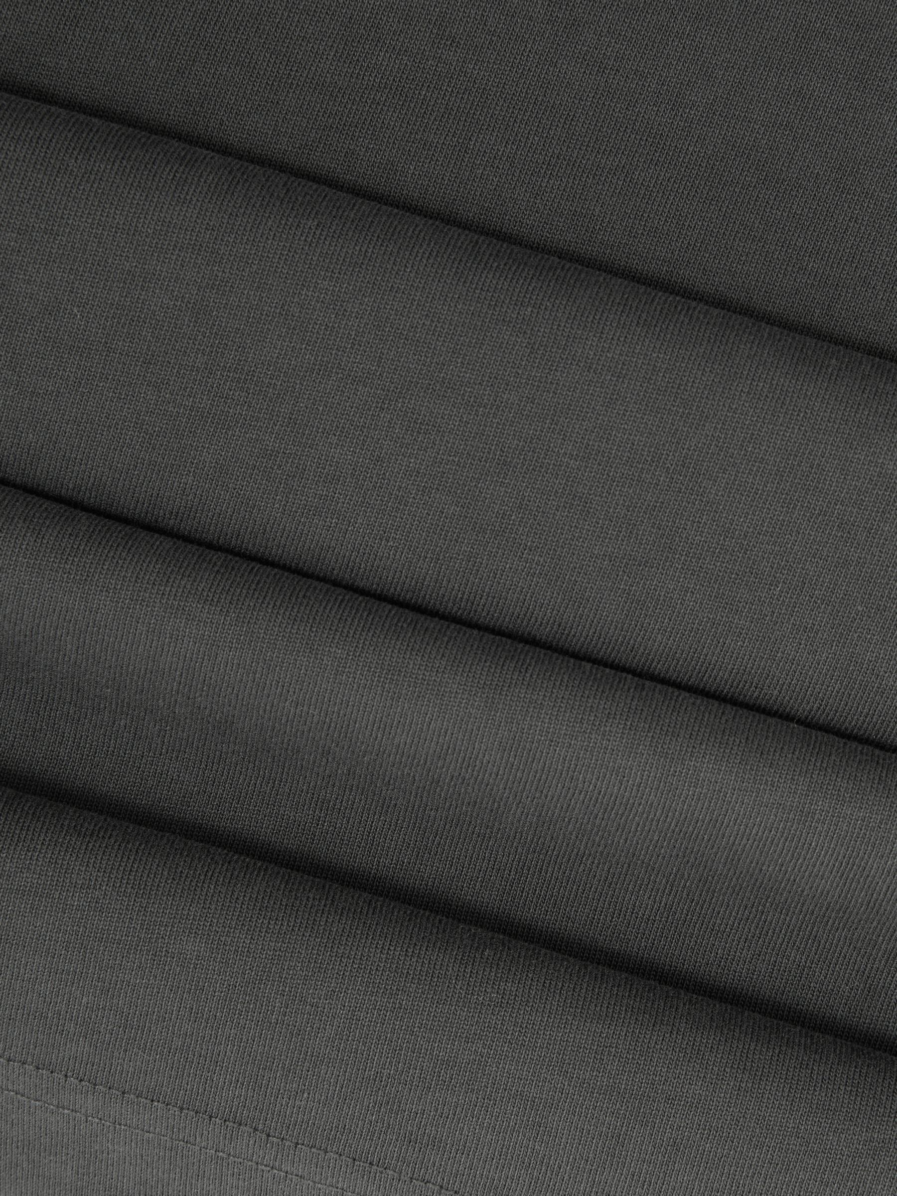 Cotton Garment-Dyed Oversized T-Shirt in Washed Black