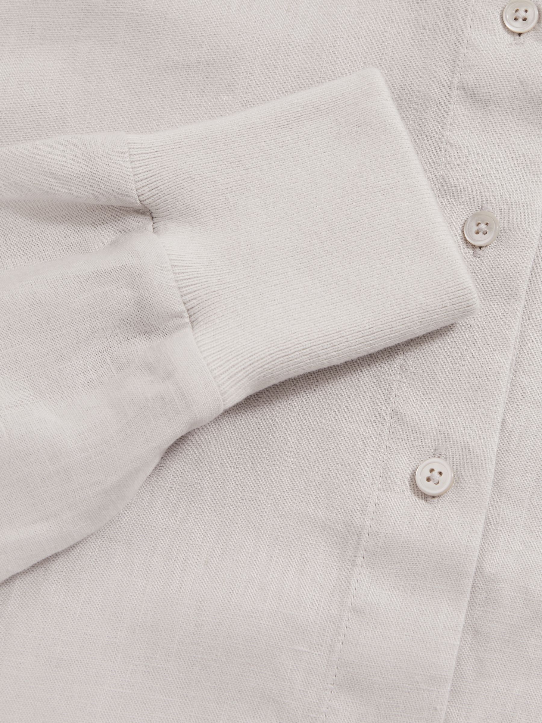 Reiss | Les 100 Ciels Linen Shirt in Soft Grey