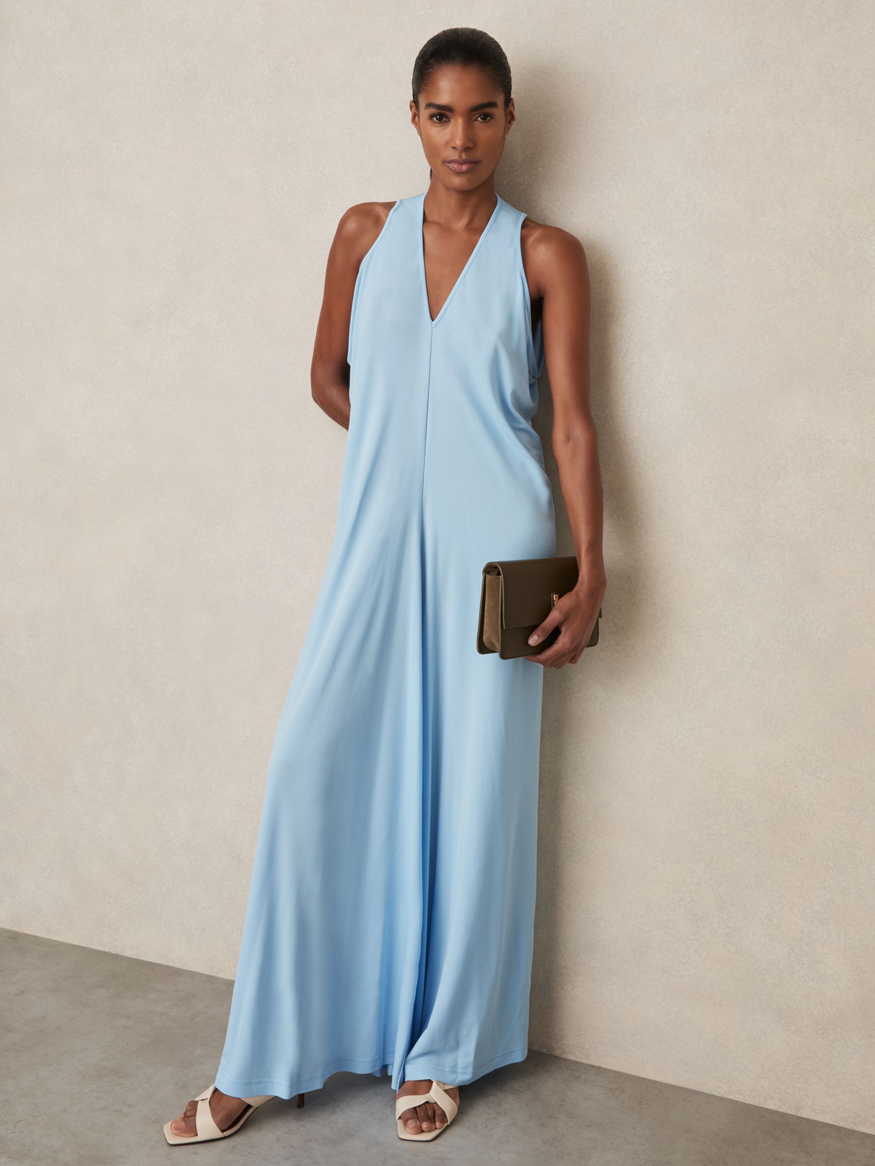 Jersey Maxi Dress in Blue
