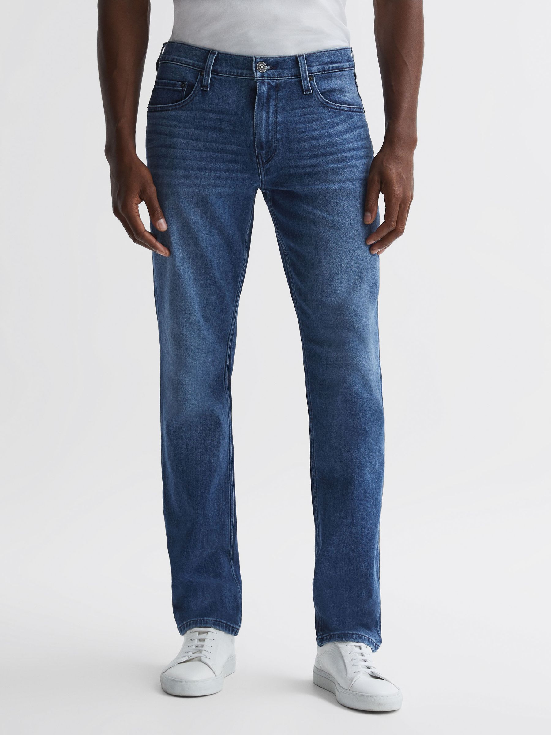 Paige Regular Fit Straight Leg Jeans in Stetson