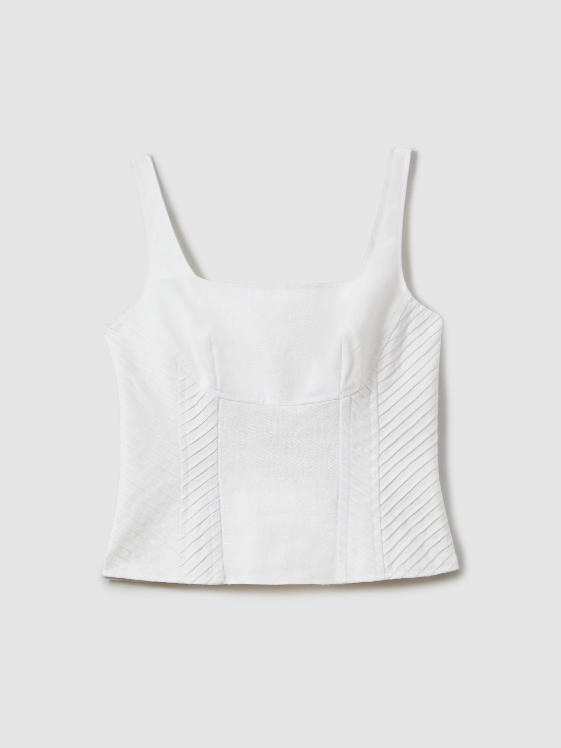 Linen Corset Vest in Cream