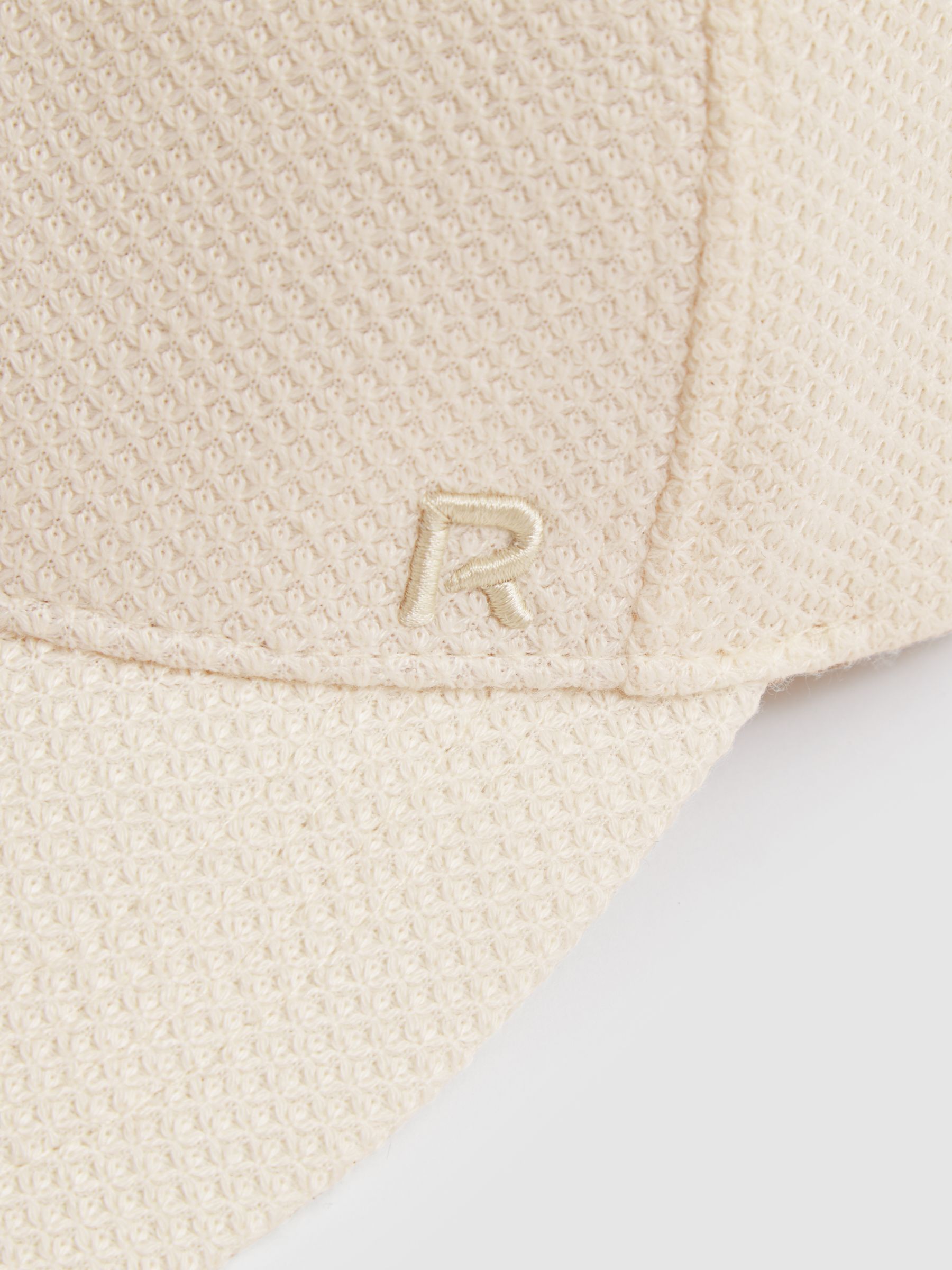 Waffle-Knit Baseball Cap in Neutral