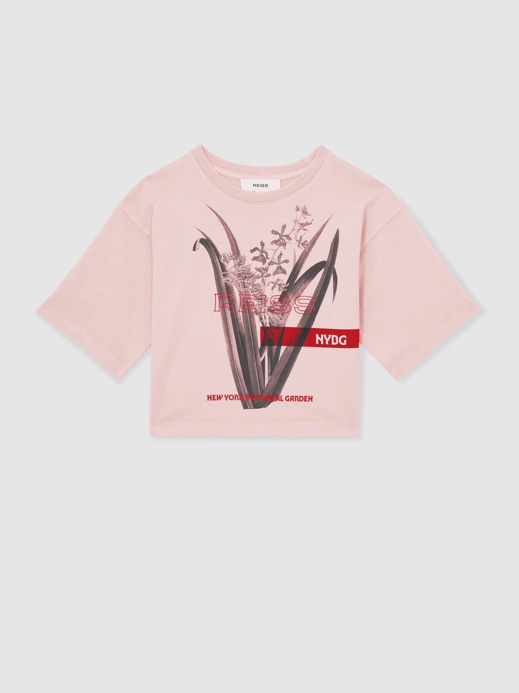 4-9 yrs Reiss | NYBG Floral Oversize T-Shirt in Pink