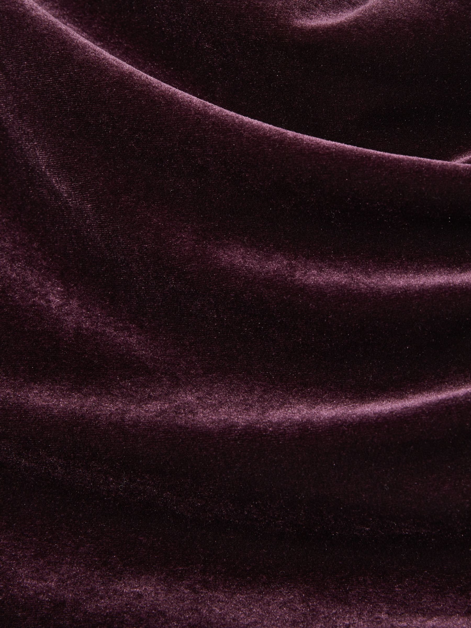 Velvet Drape Off-Shoulder Top in Berry