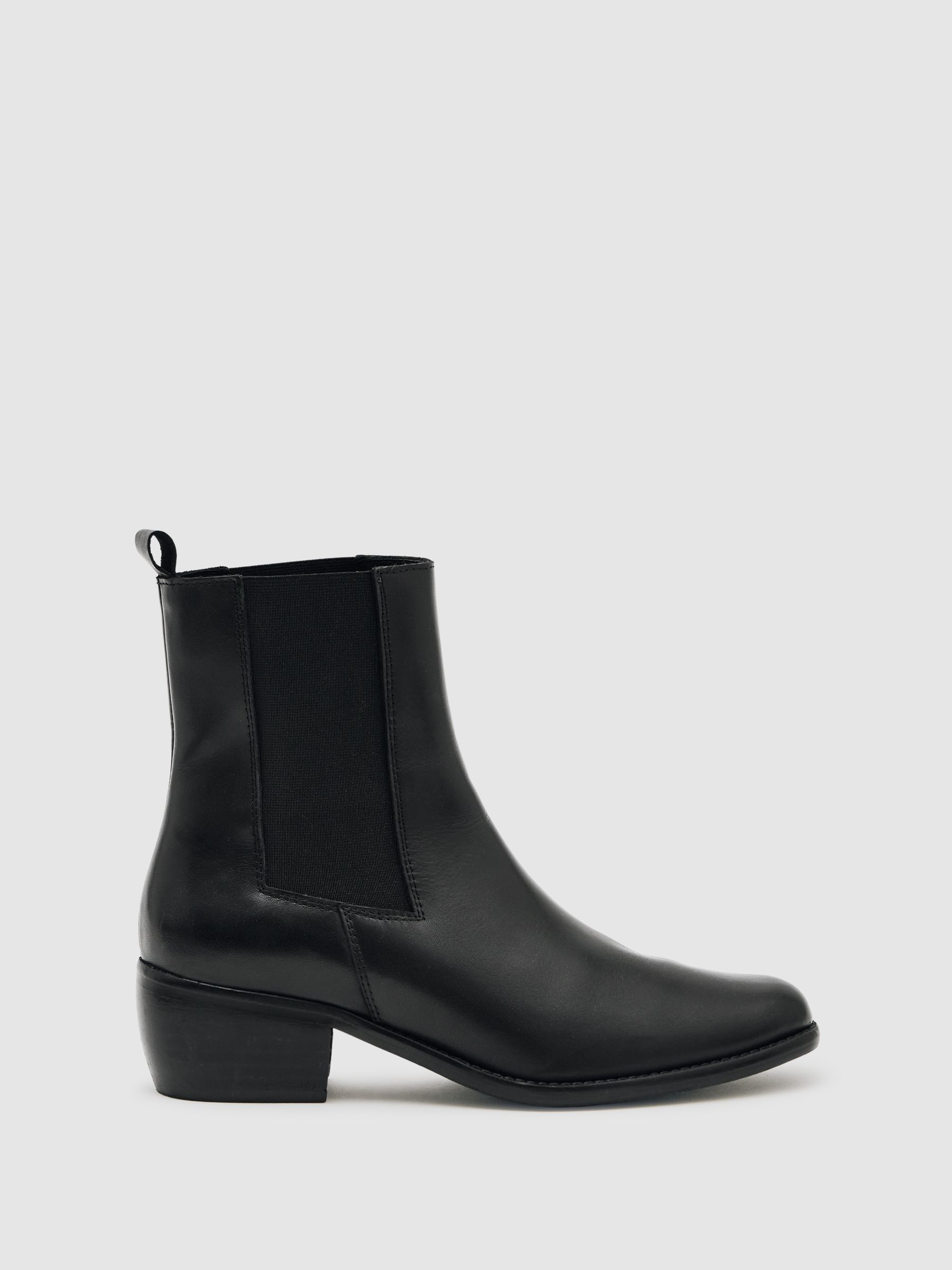 Leather Chelsea Boots in Black