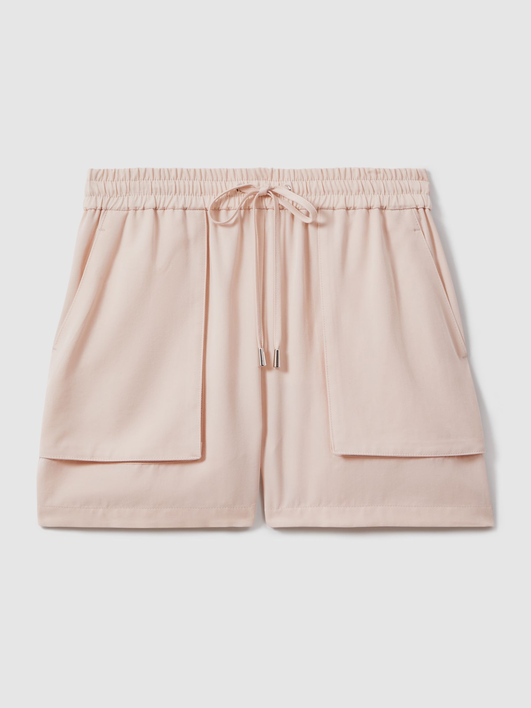 Drawstring Shorts with TENCEL? Fibers in Pink