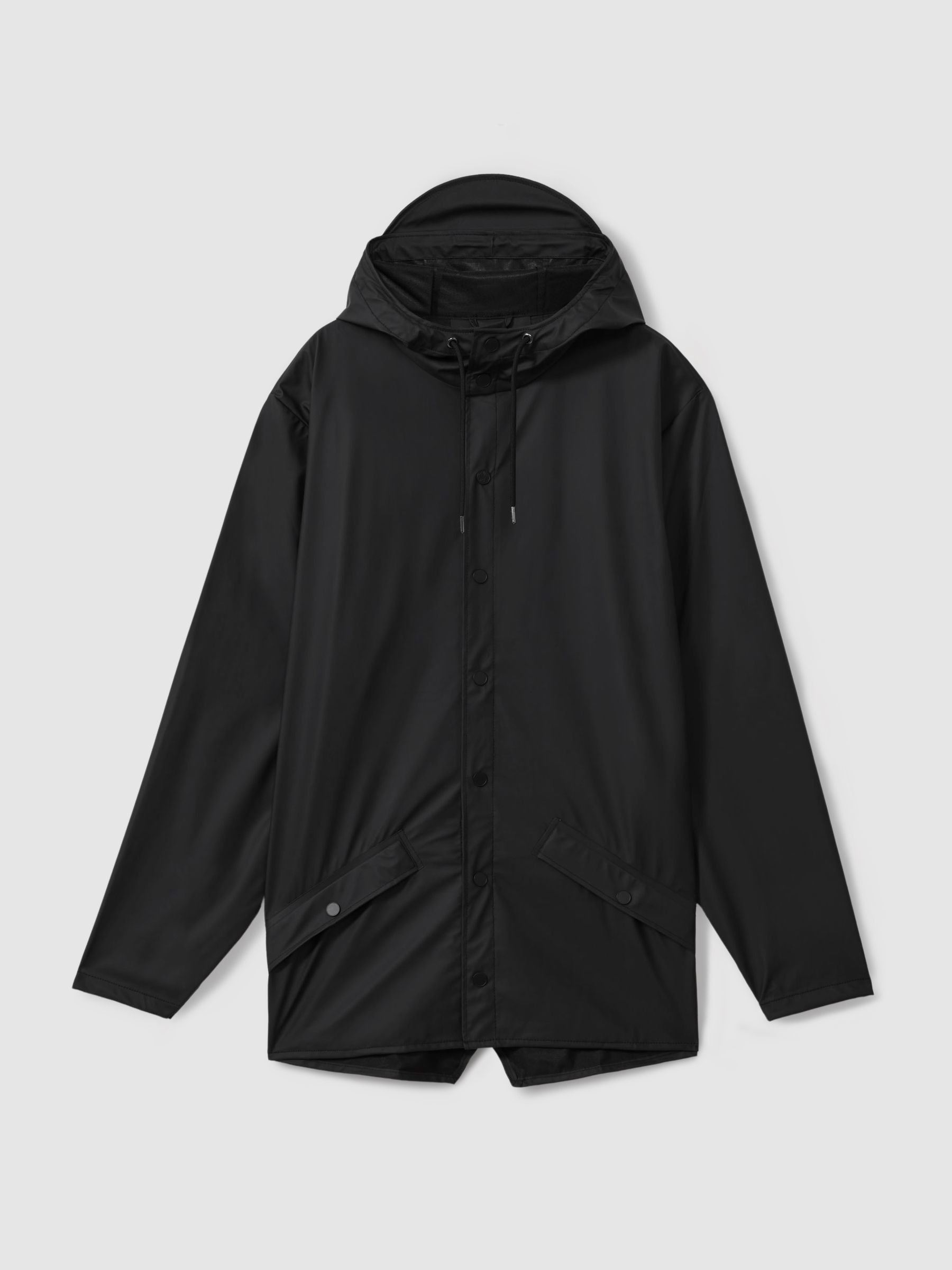 Rains Unisex Hooded Raincoat in Black
