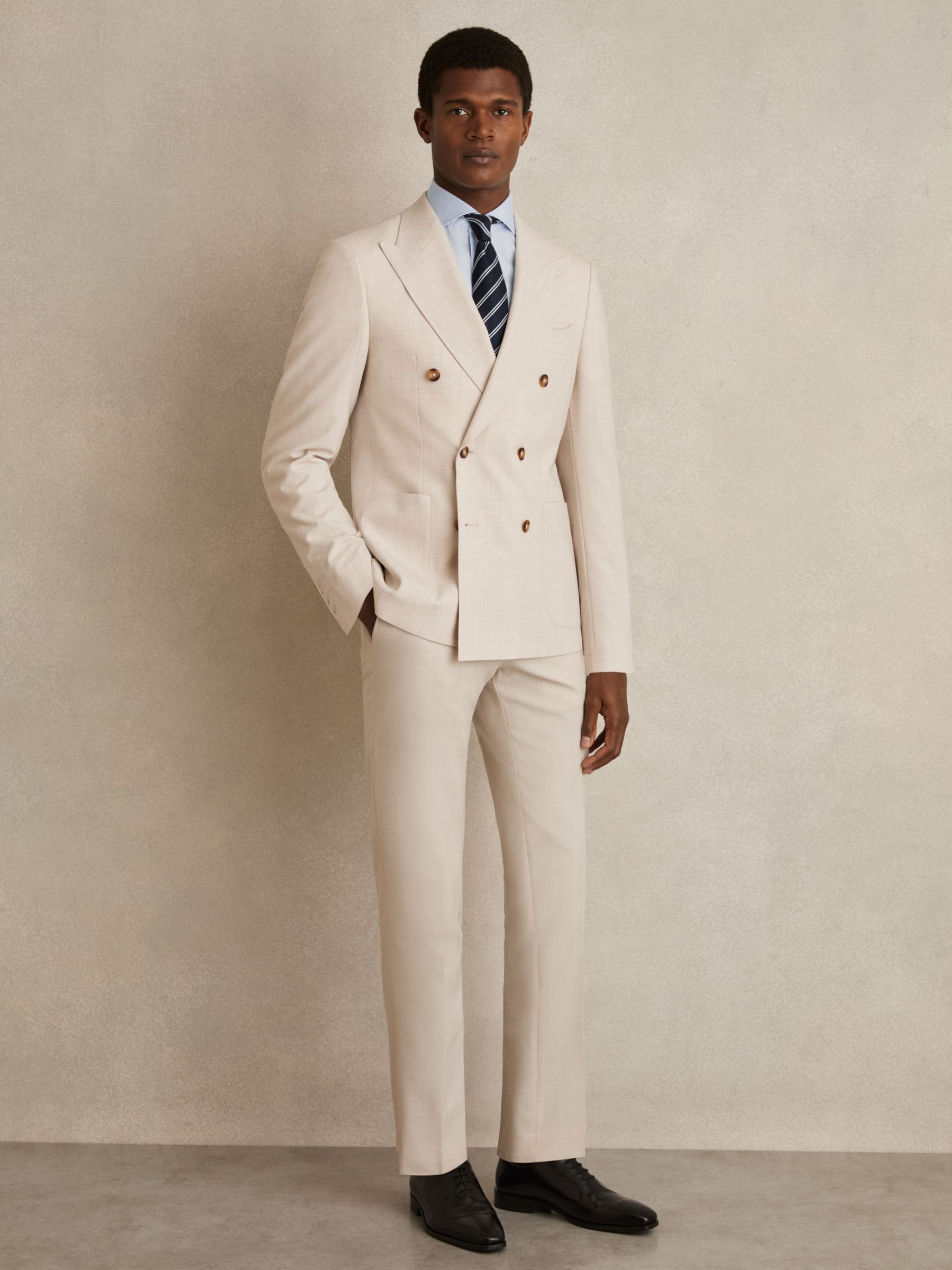 Slim Fit Cotton-Twill Two-Fold Shirt Slim-Fit in Soft Blue