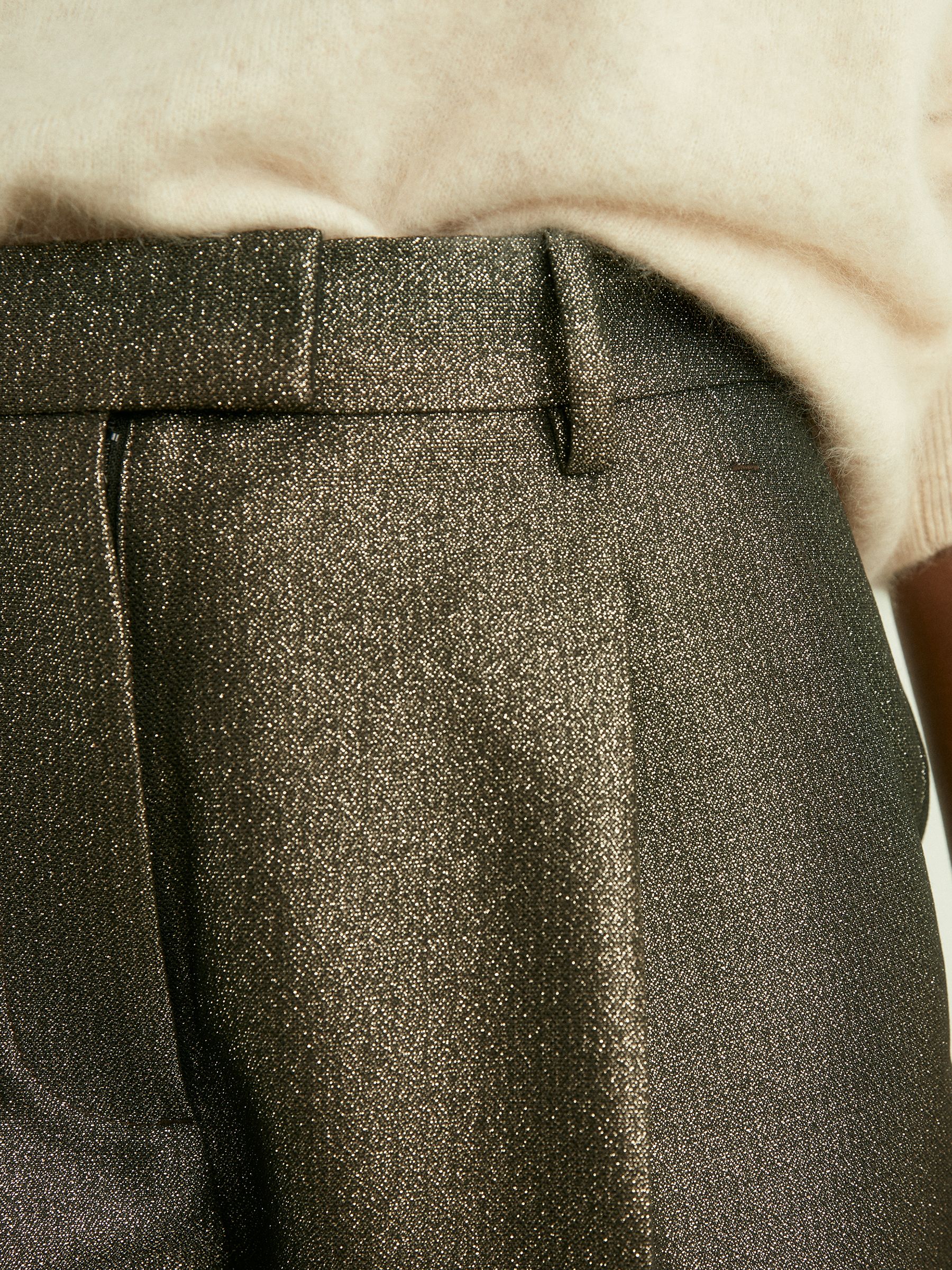 Sparkle Tapered Trousers in Dark Gold