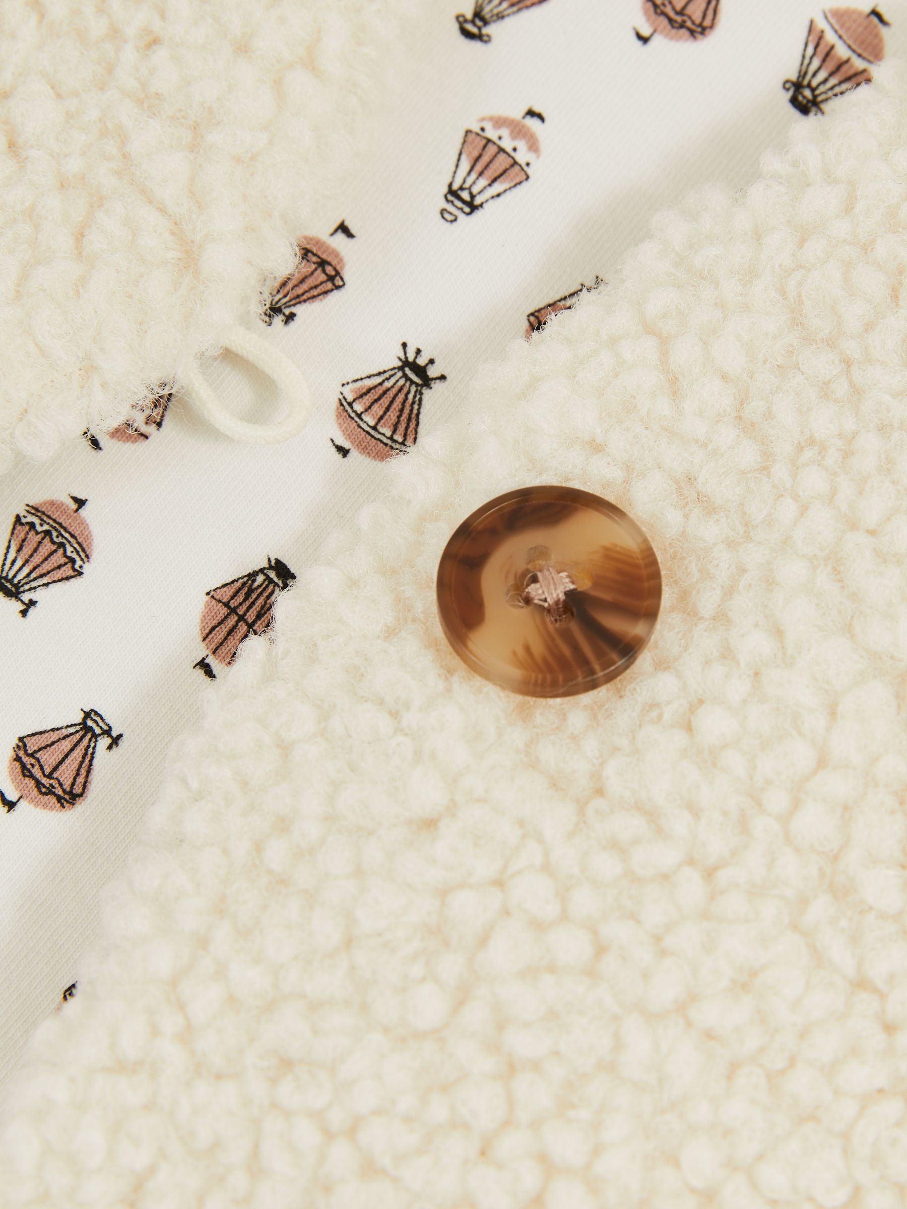 Lined Fleece Gilet in Ivory