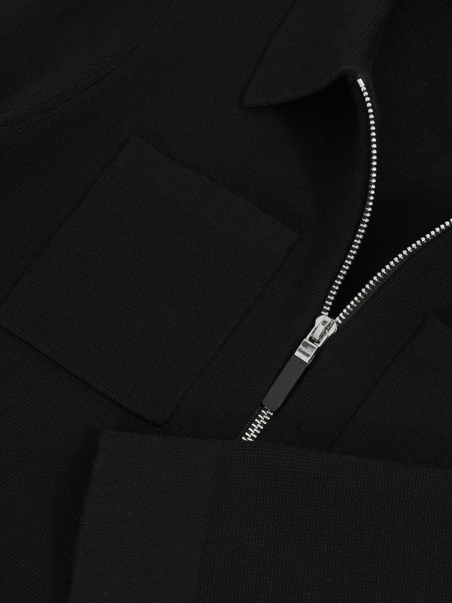 13-14 yrs Knitted Zip-Through Cardigan in Black