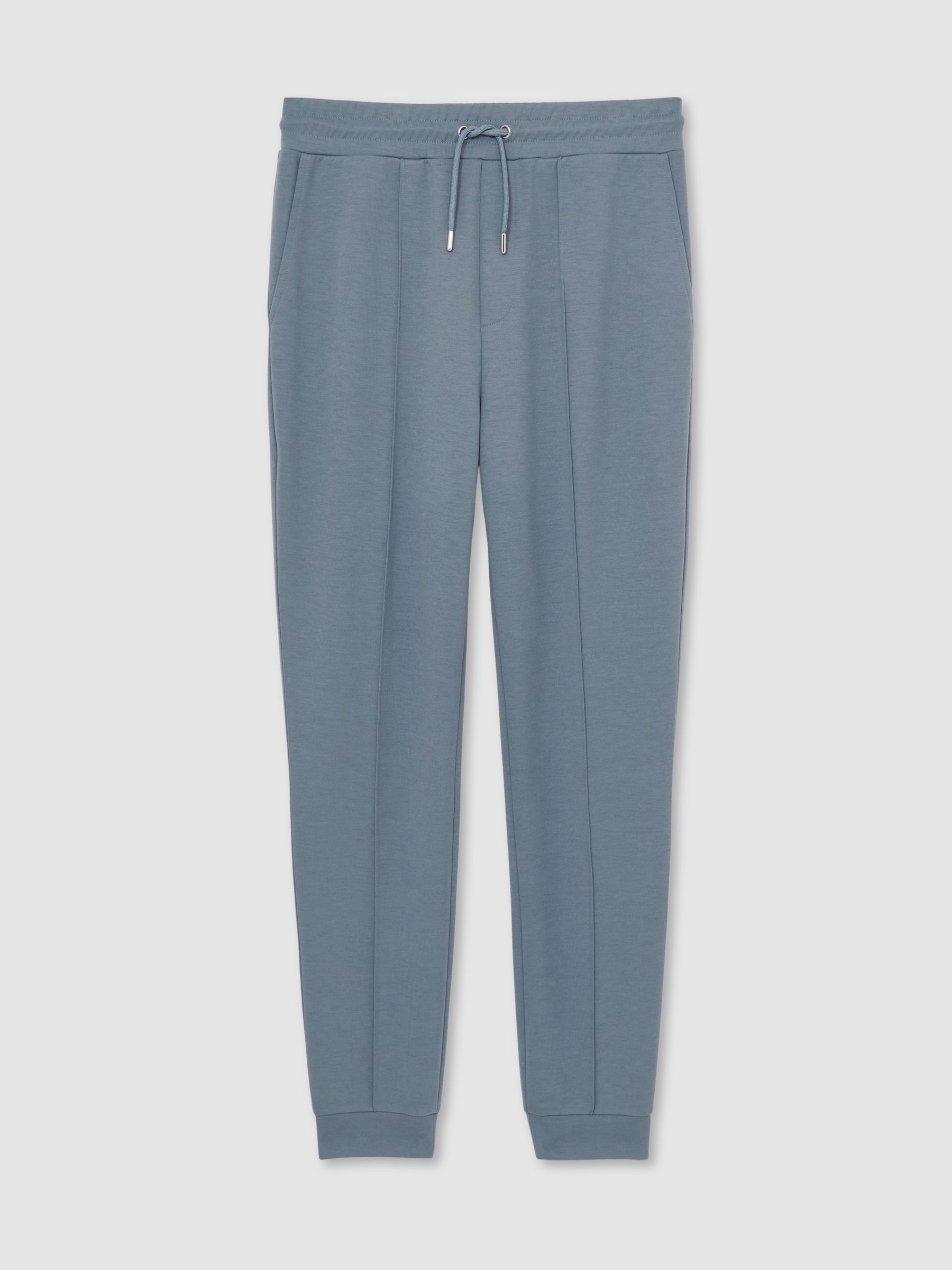 Stretch Jersey Tailored Joggers in Airforce Blue