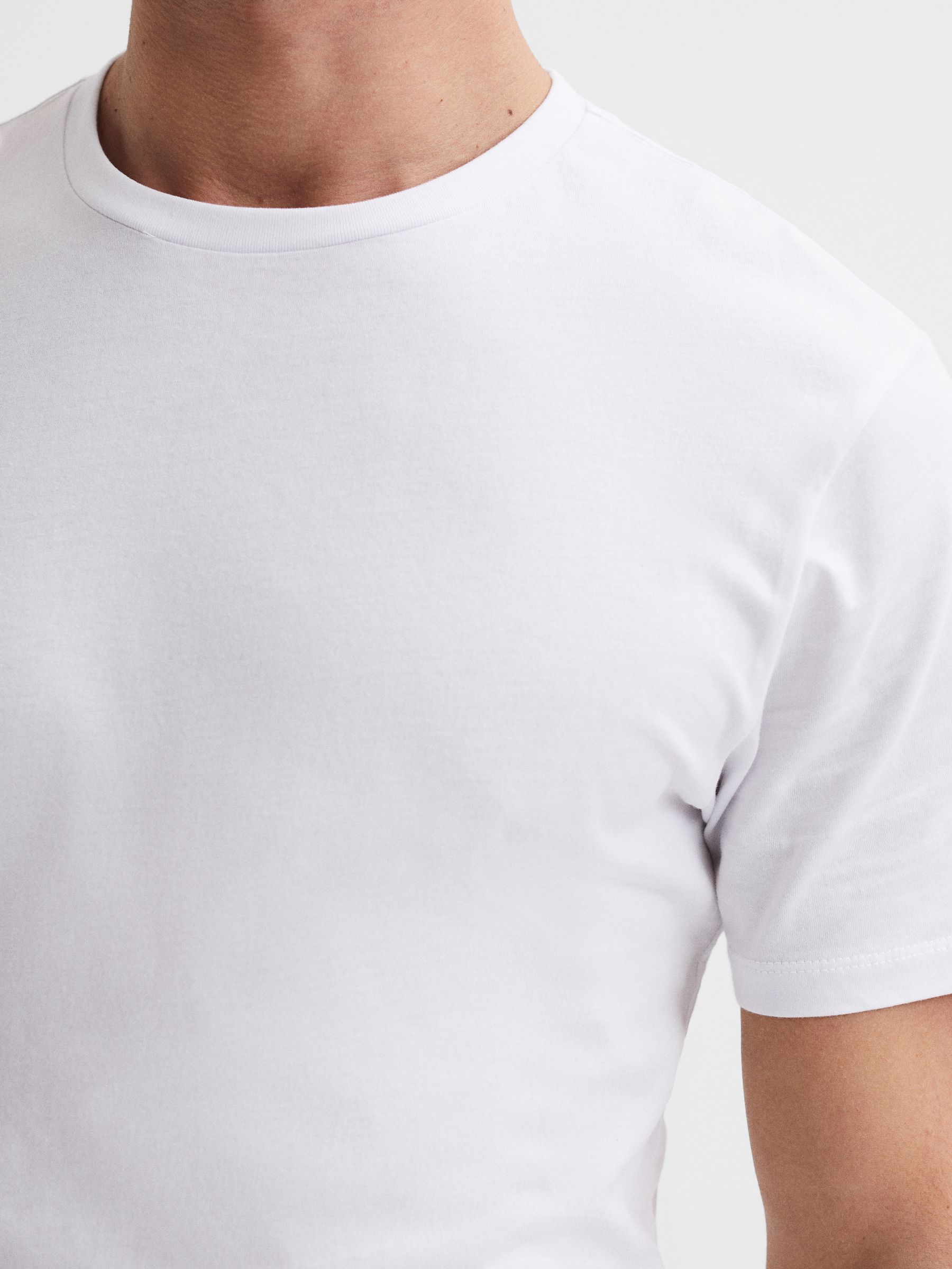 Three Pack Of Crew Neck T-shirts in White