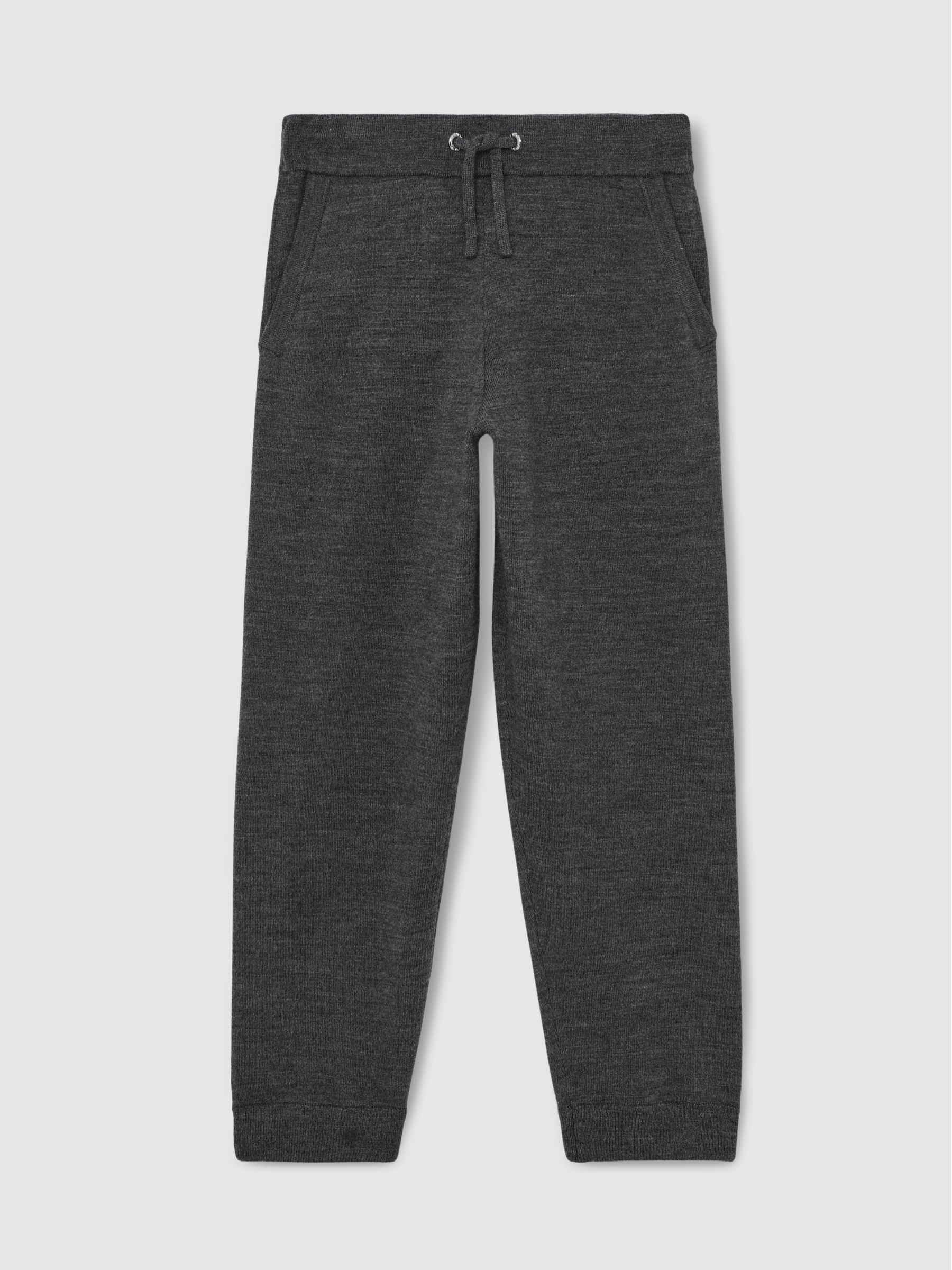 9-13 yrs Merino Wool Cuffed Joggers in Derby Grey Melange