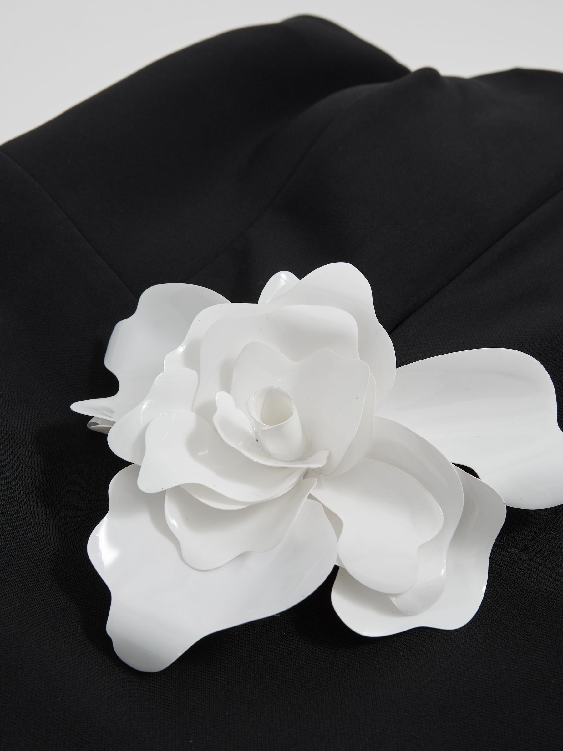 Halston Strapless Fitted Mini Dress in Black