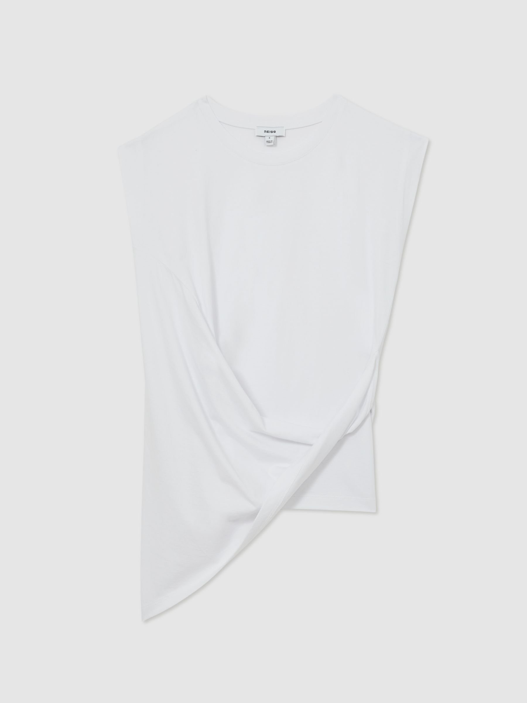 Cotton Drape T-Shirt in White