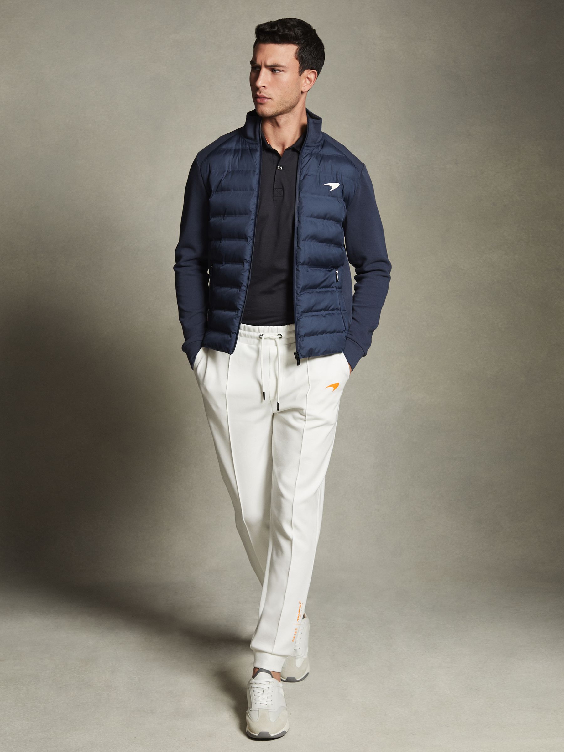 McLaren F1 Hybrid Quilt and Jersey Jacket in Airforce Blue