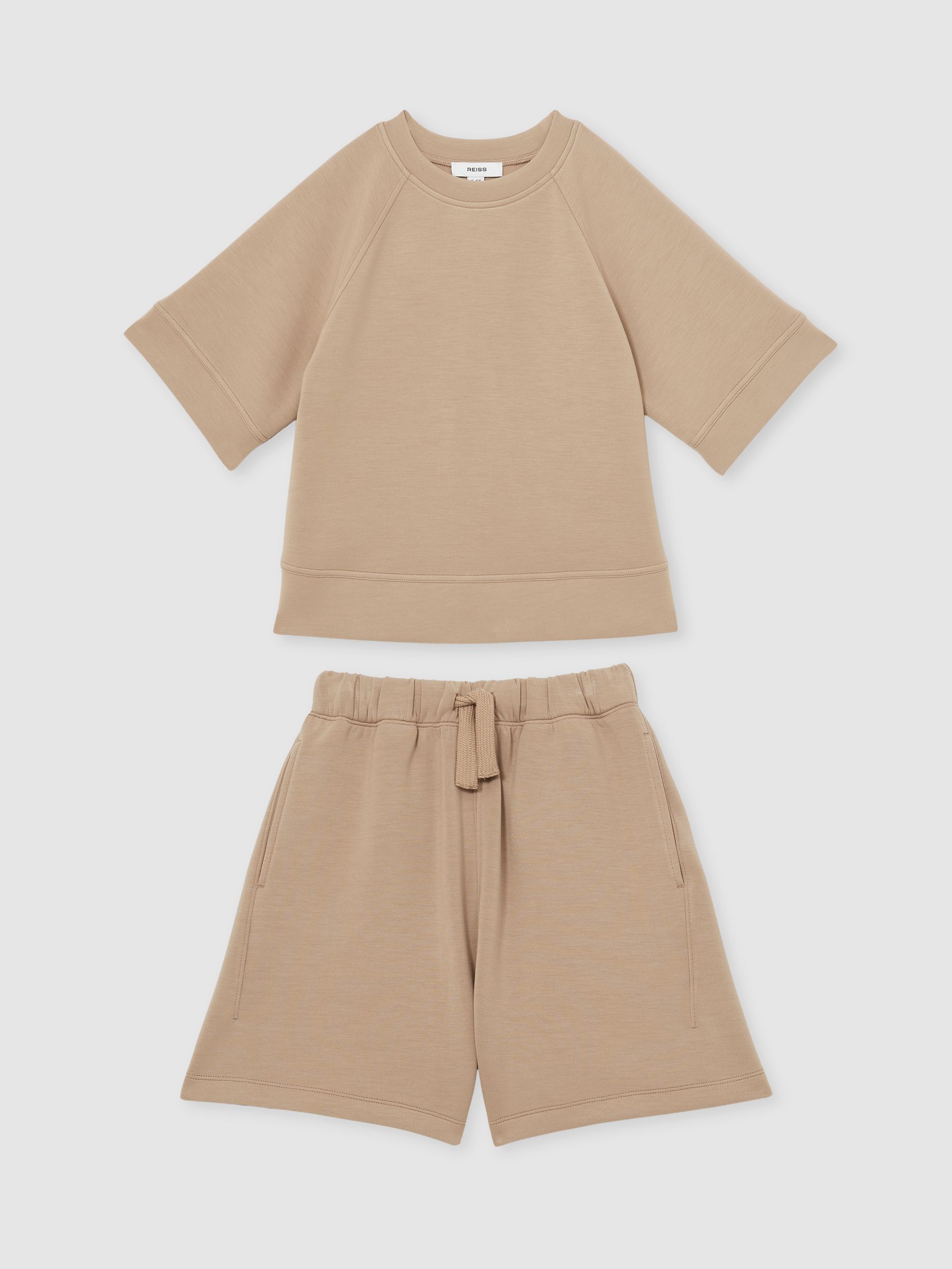 13-14 yrs Modal-Blend Sweatshirt And Shorts Set in Mink