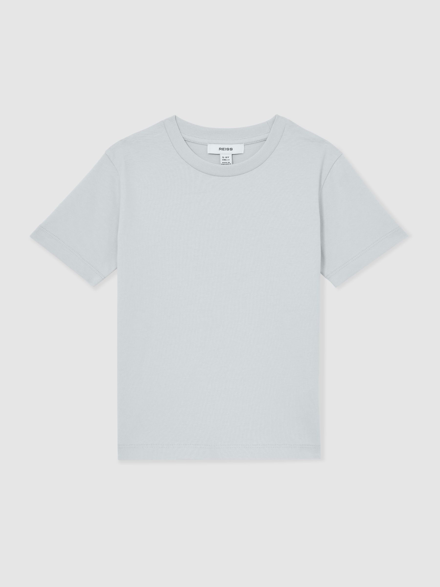 9-13 yrs Cotton Crew-Neck T-Shirt in Mint Blue