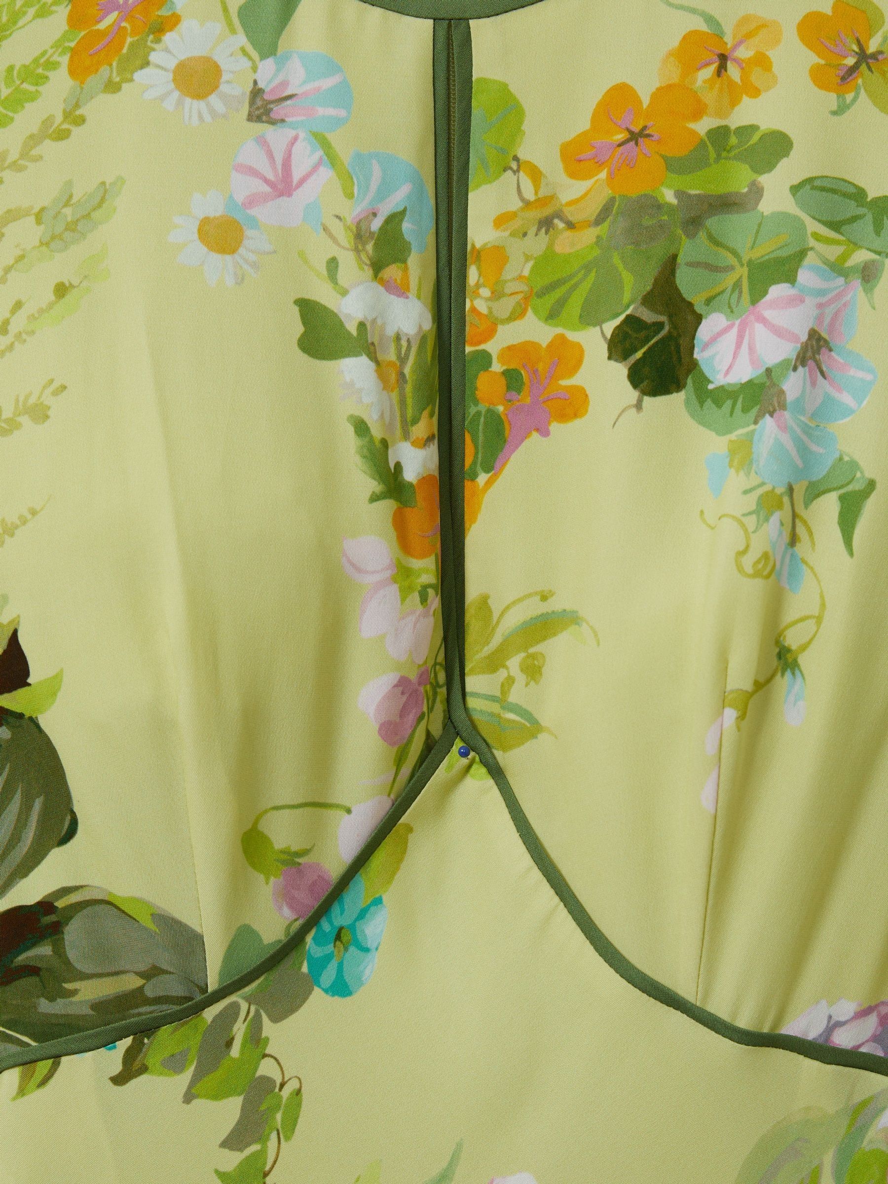 Florere Blouson Sleeve Midi Dress in Pale Green