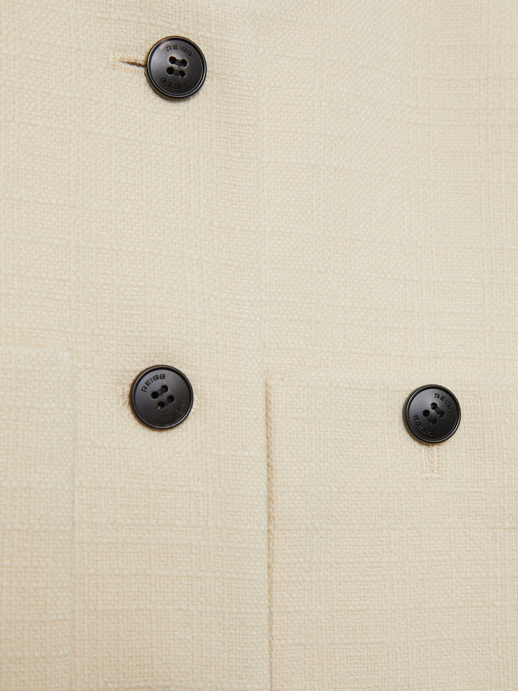 Wool Cropped Jacket in Cream