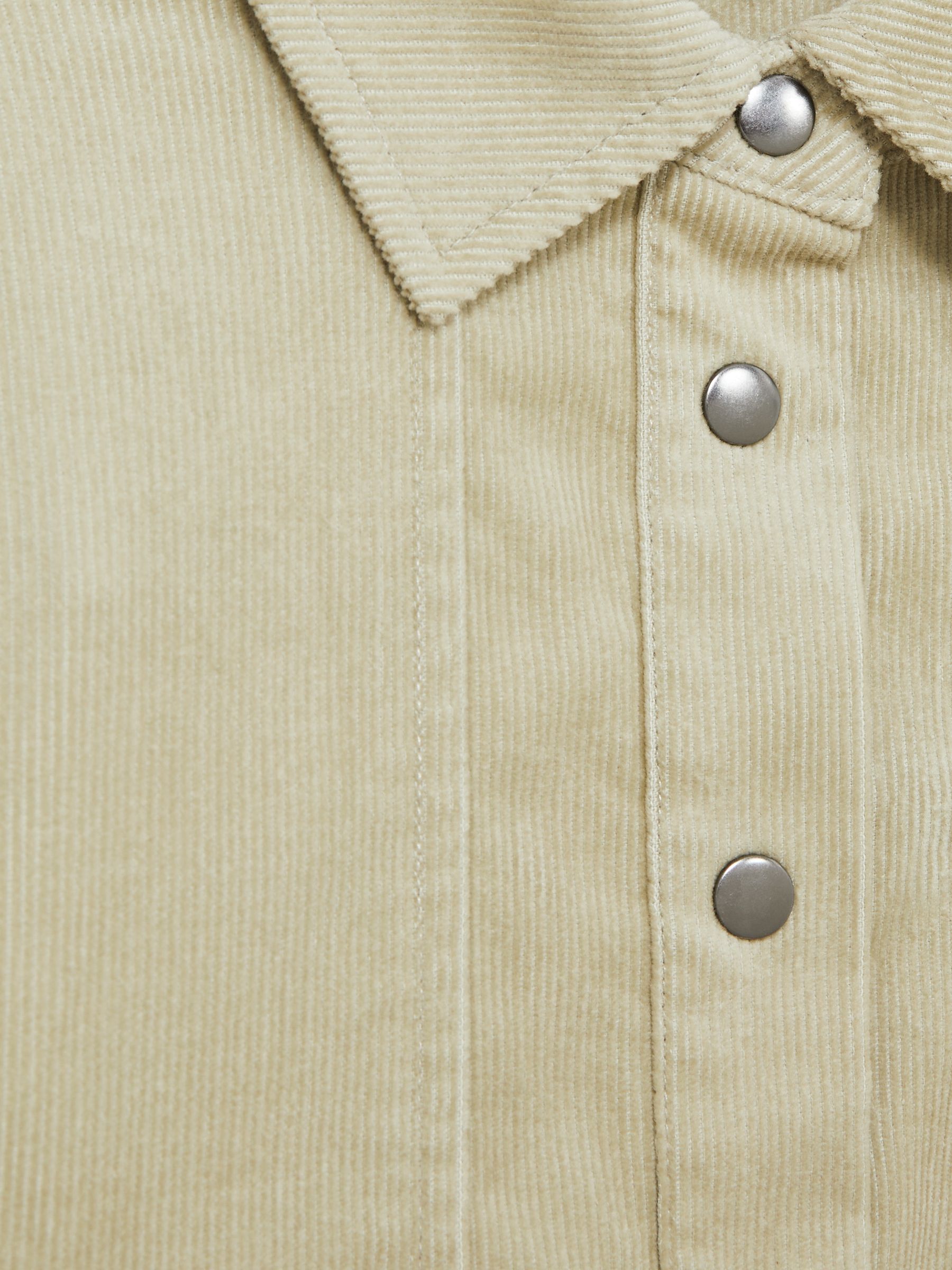 13-14 yrs Corduroy Belted Long-Sleeve Dress in Camel