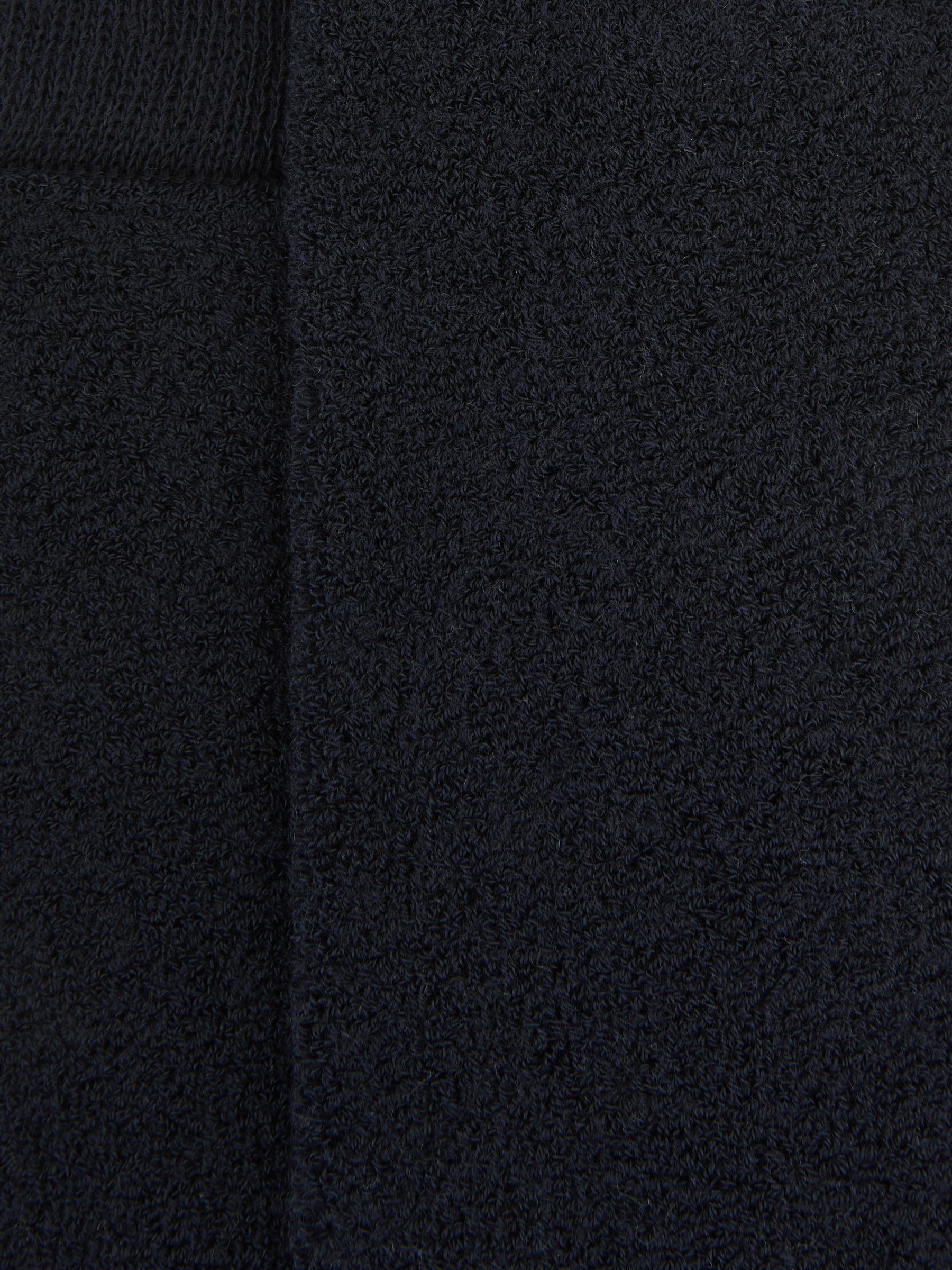 Cotton Blend Terry Towelling Socks in Navy