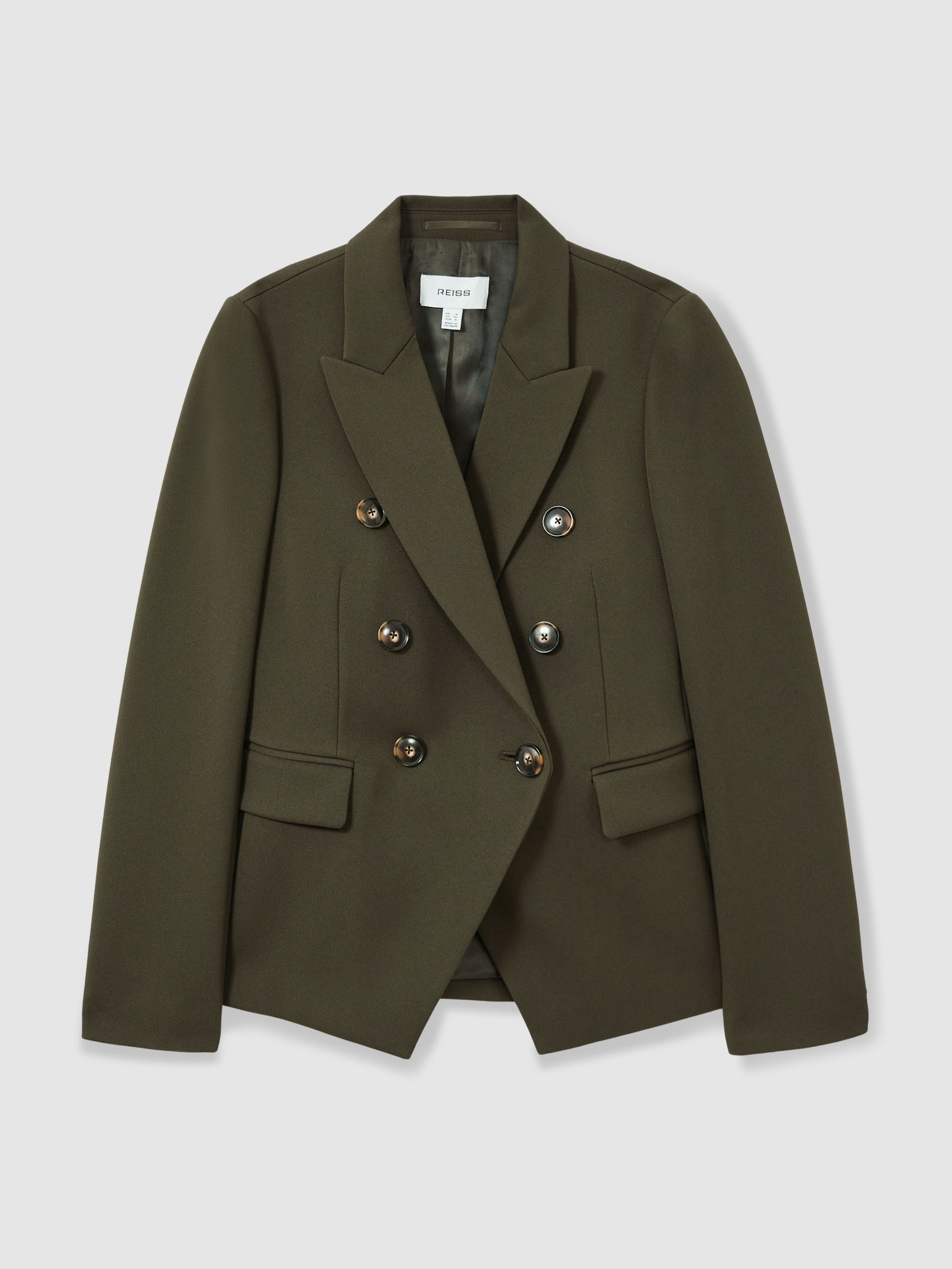 Double-Breasted Suit Blazer in Green