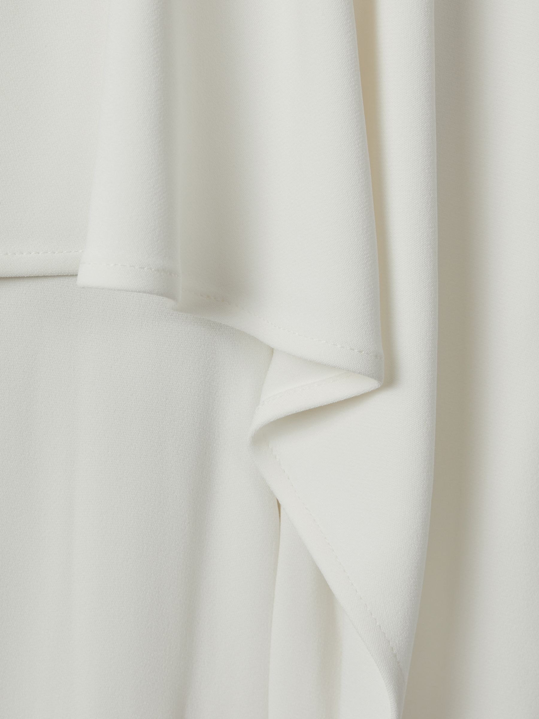 Atelier Drape Front Bridal Jumpsuit in Ivory