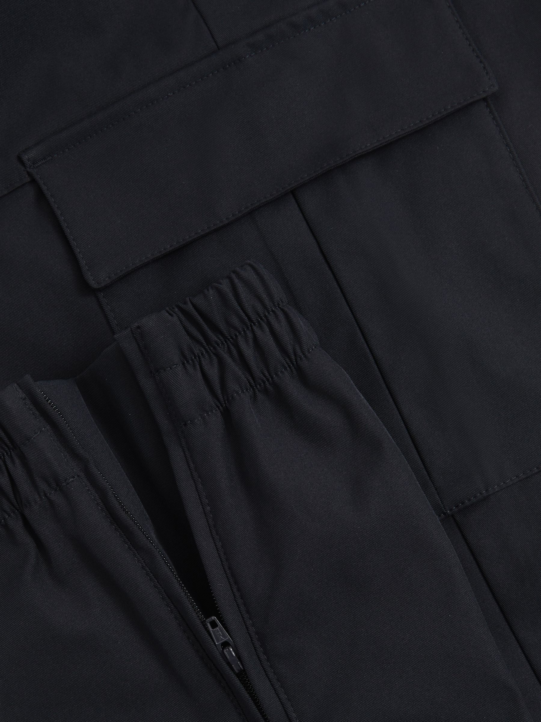 Technical Cargo Drawstring Trousers in Navy