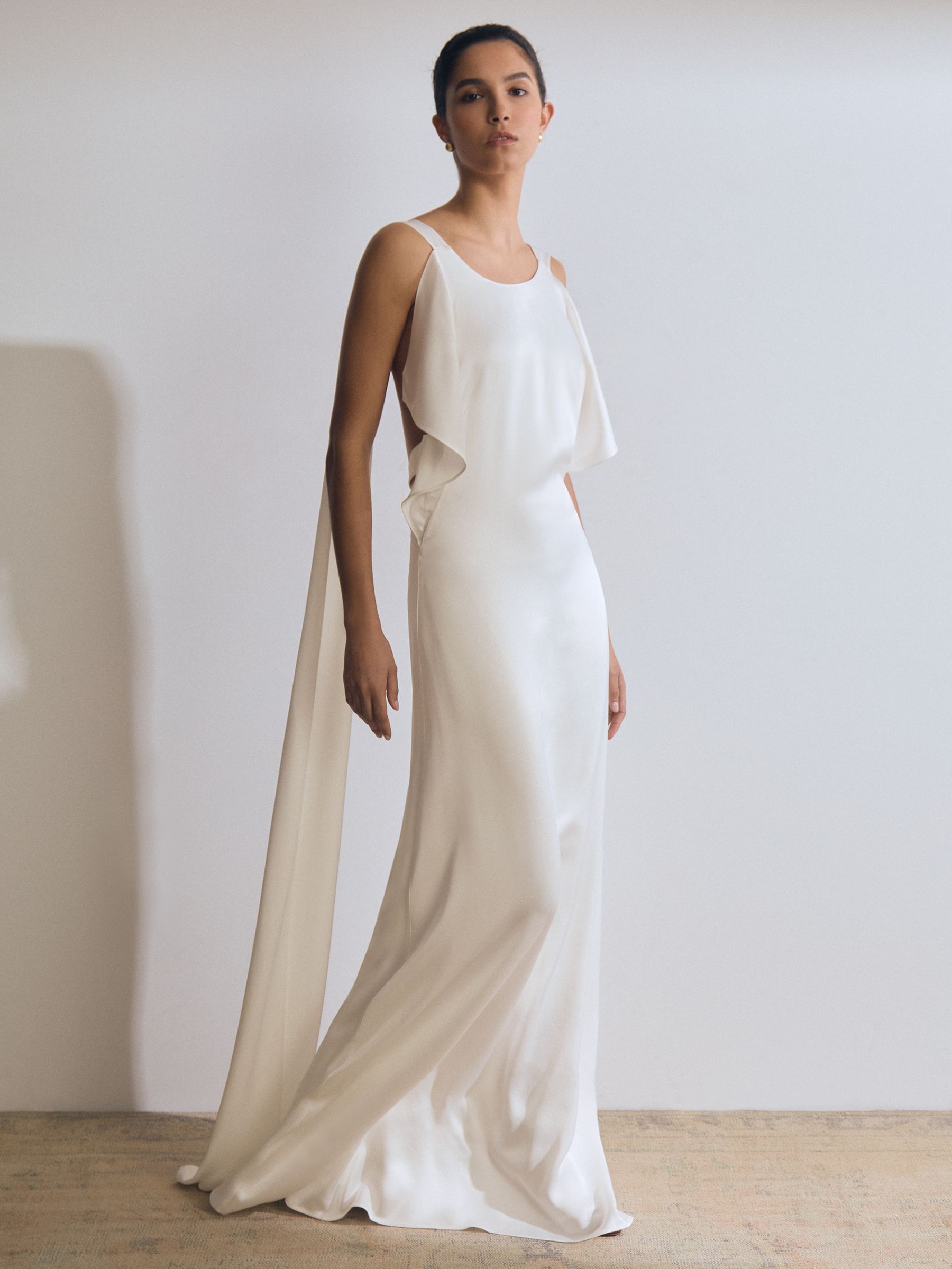 Atelier Duchess Satin Maxi Dress in White
