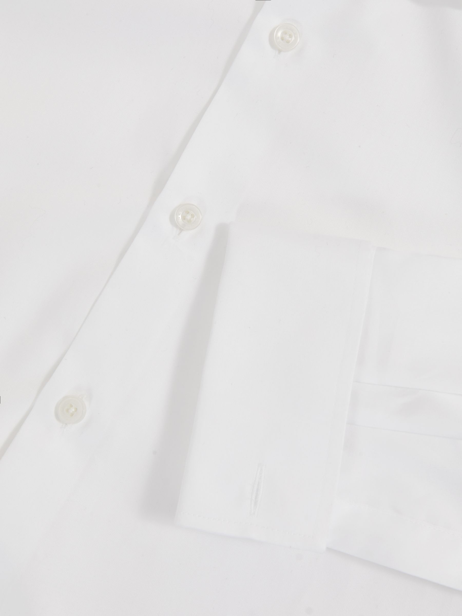Regular Fit Cotton-Sateen Shirt in White