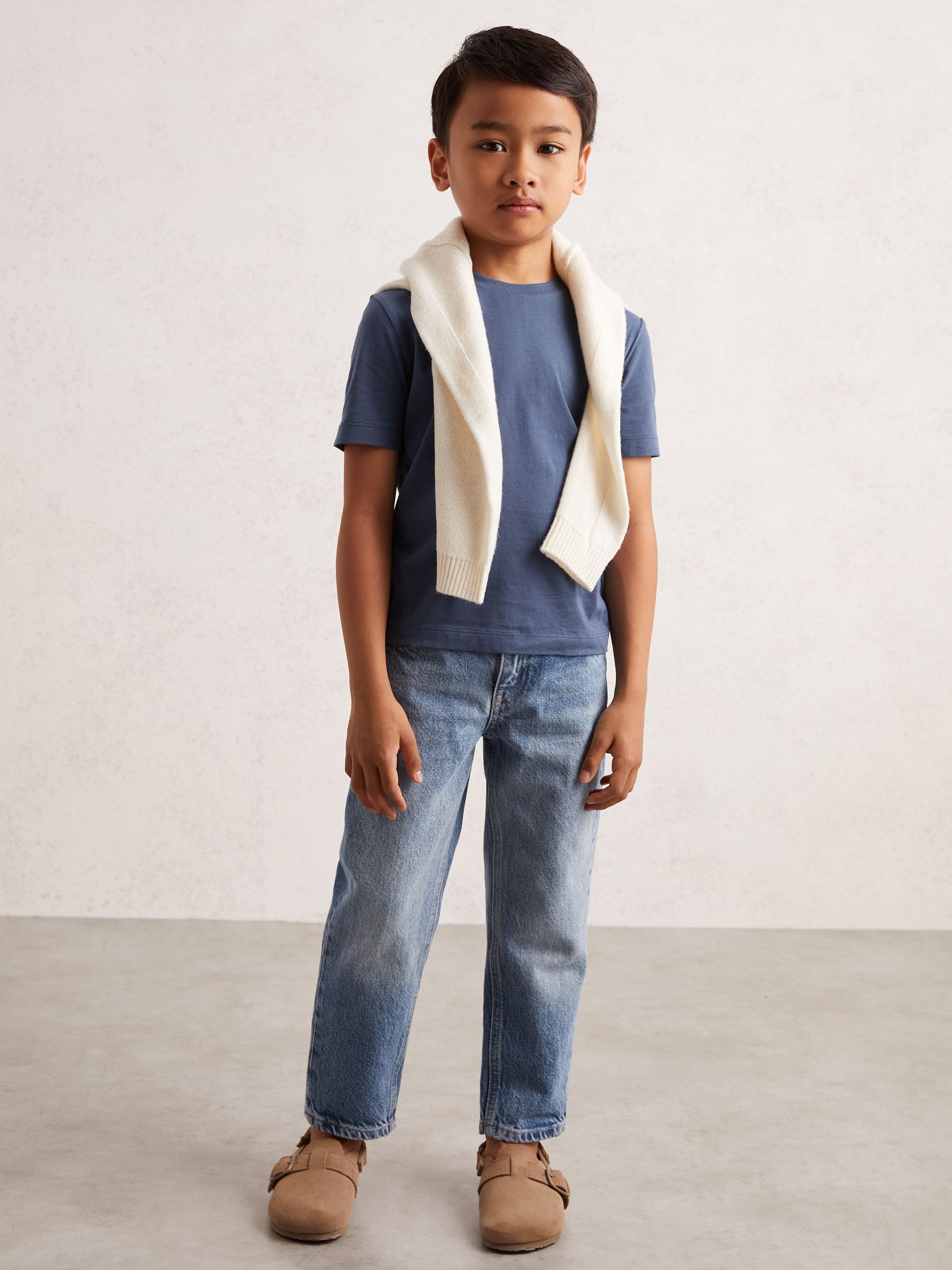 3-9 yrs Crew Neck T-Shirt in Ocean Blue