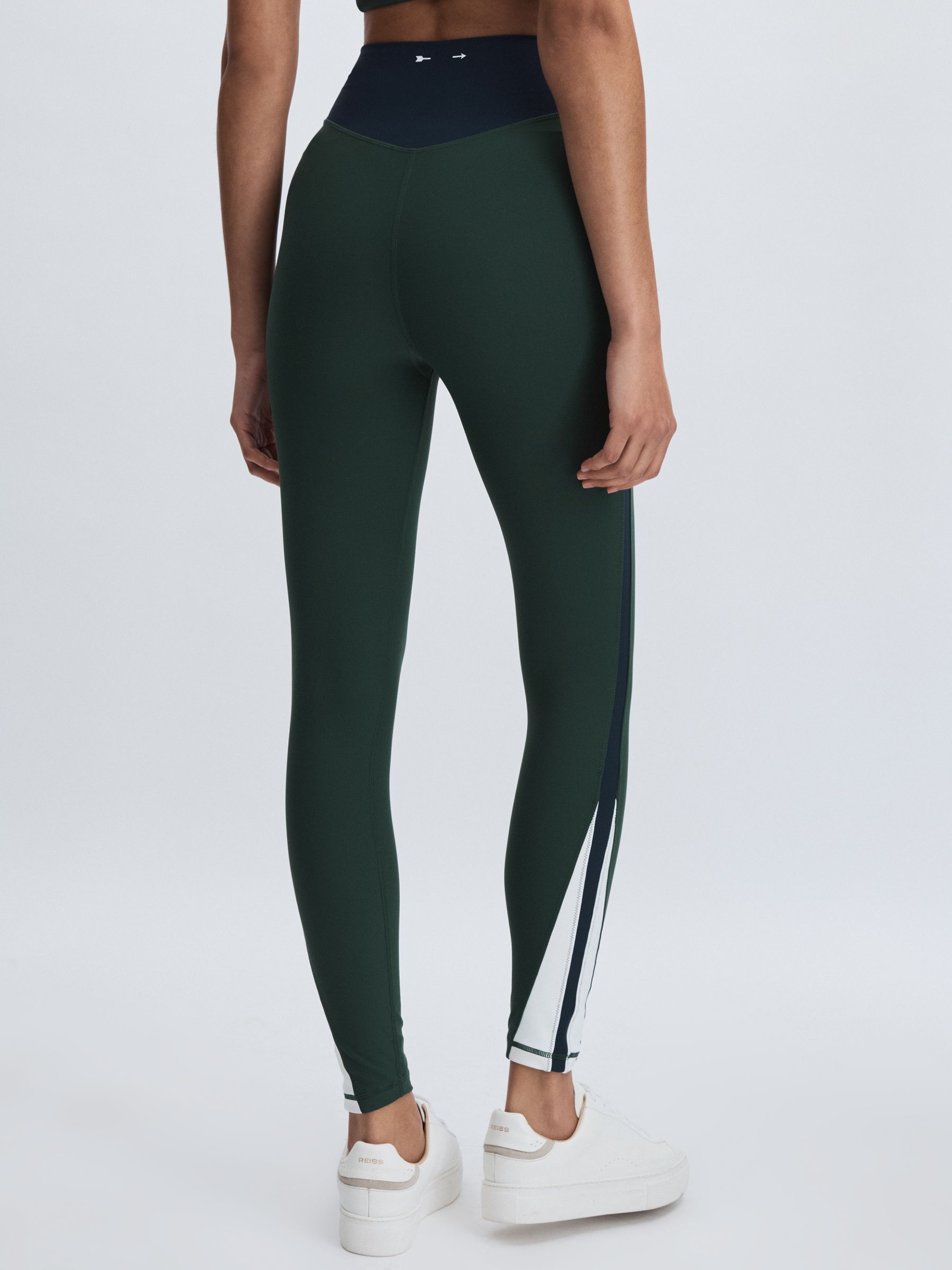 25" Colourblock Leggings in Green