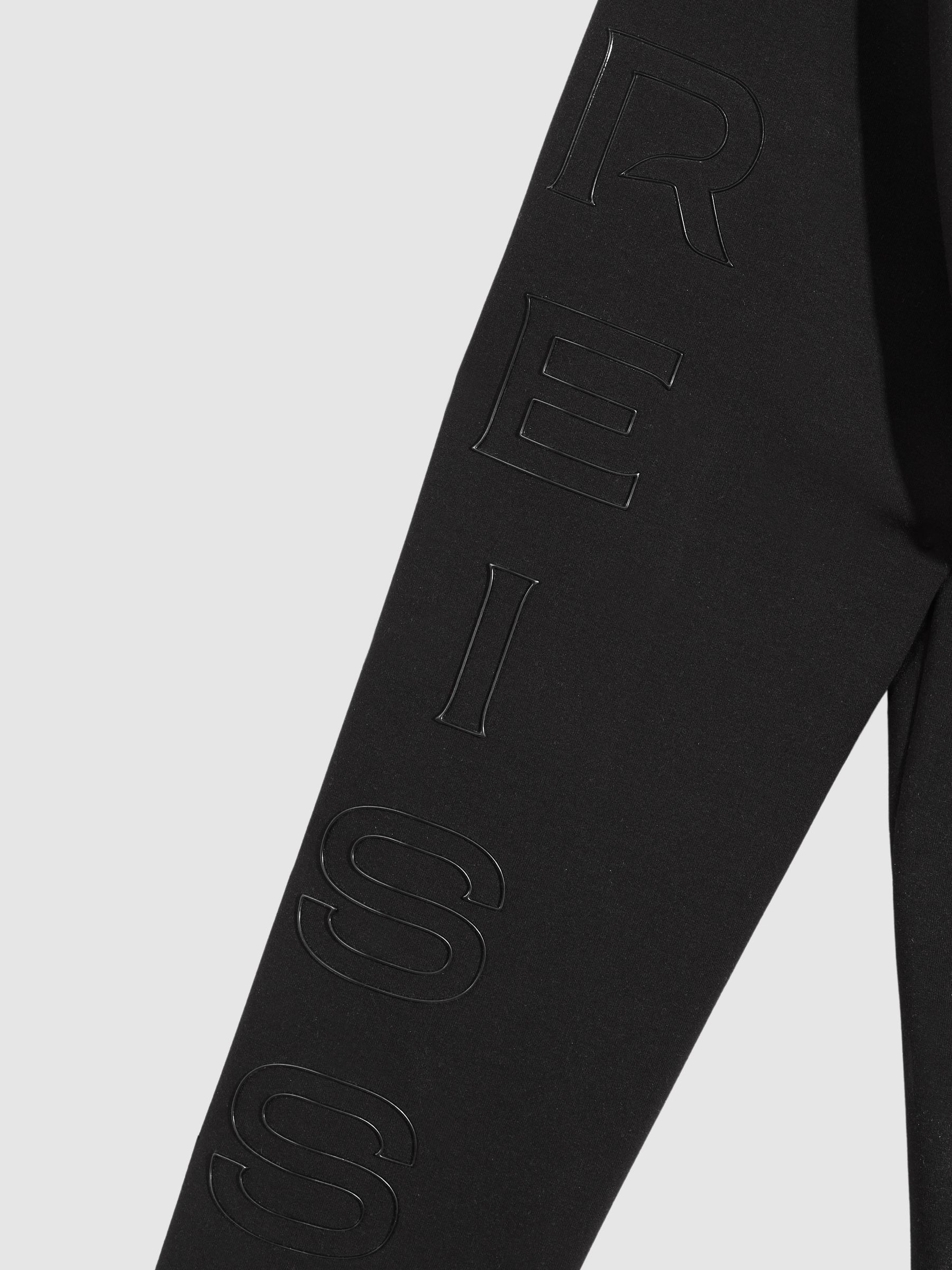 Interlock Jersey Half-Zip Funnel Neck Sweatshirt in Black