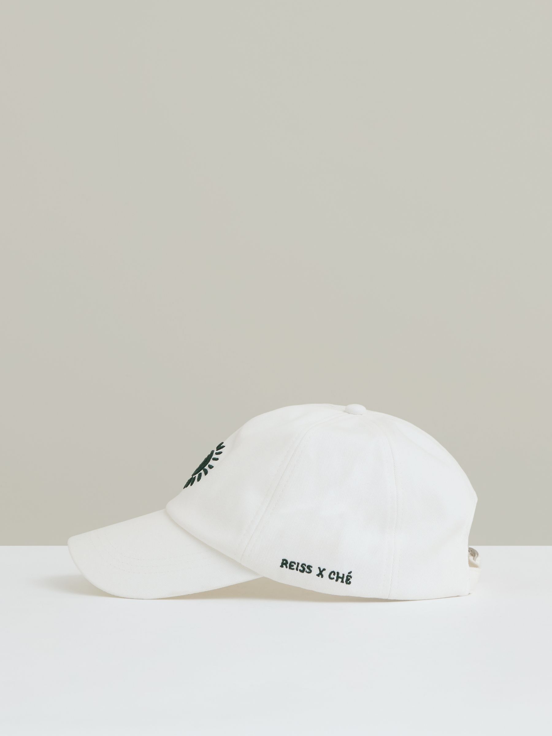 Reiss | Ché Sun-Embroidered Cap in White