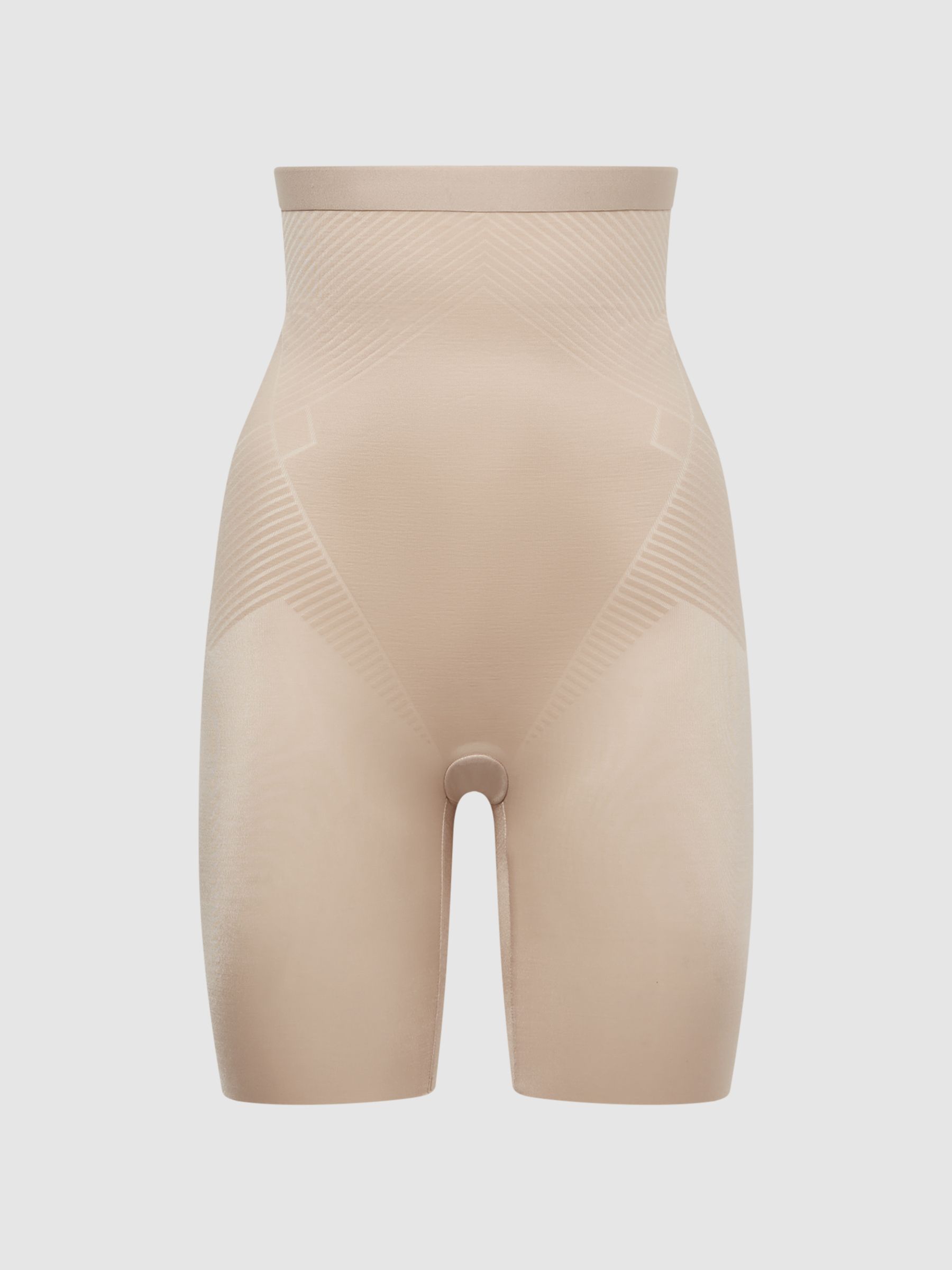 Spanx Shapewear Firming High-Waisted Mid-Thigh Shorts in Champagne