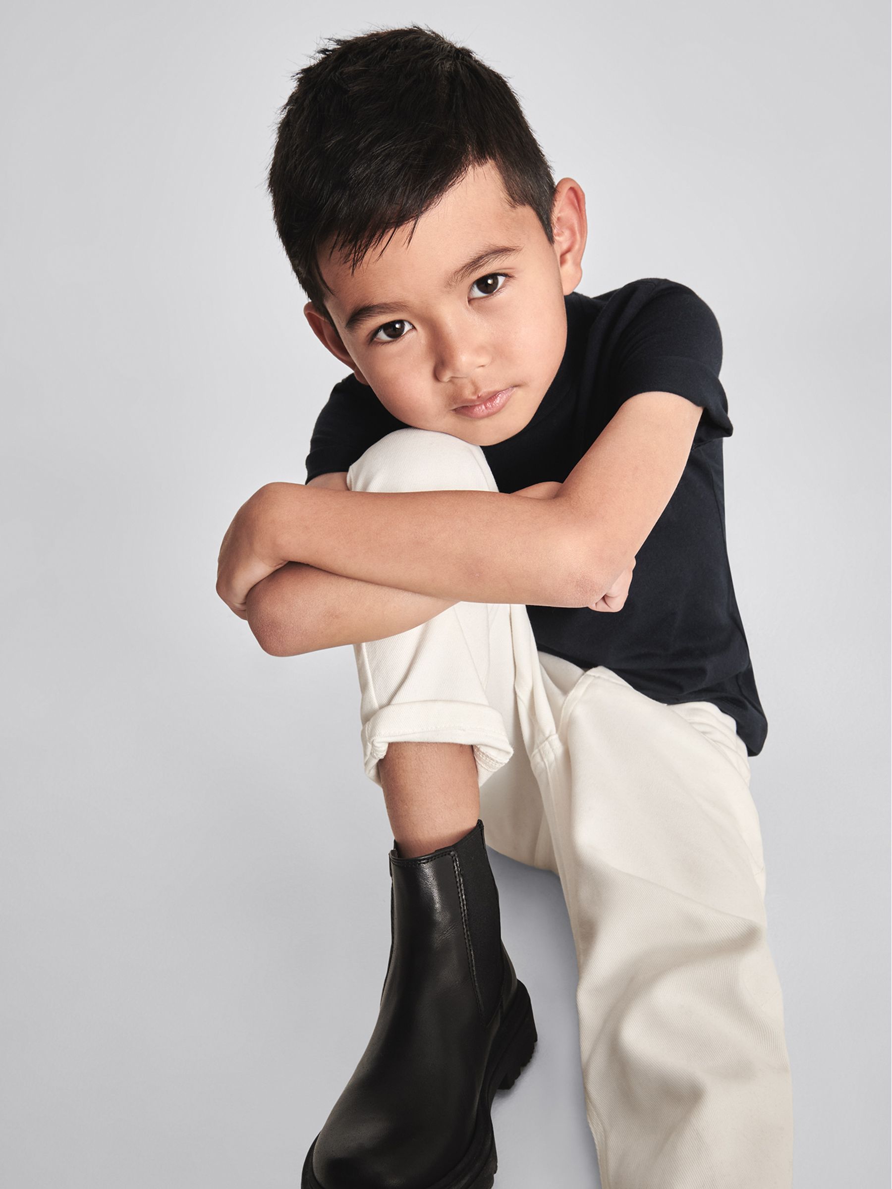 4-9 yrs Crew Neck T-Shirt in Navy