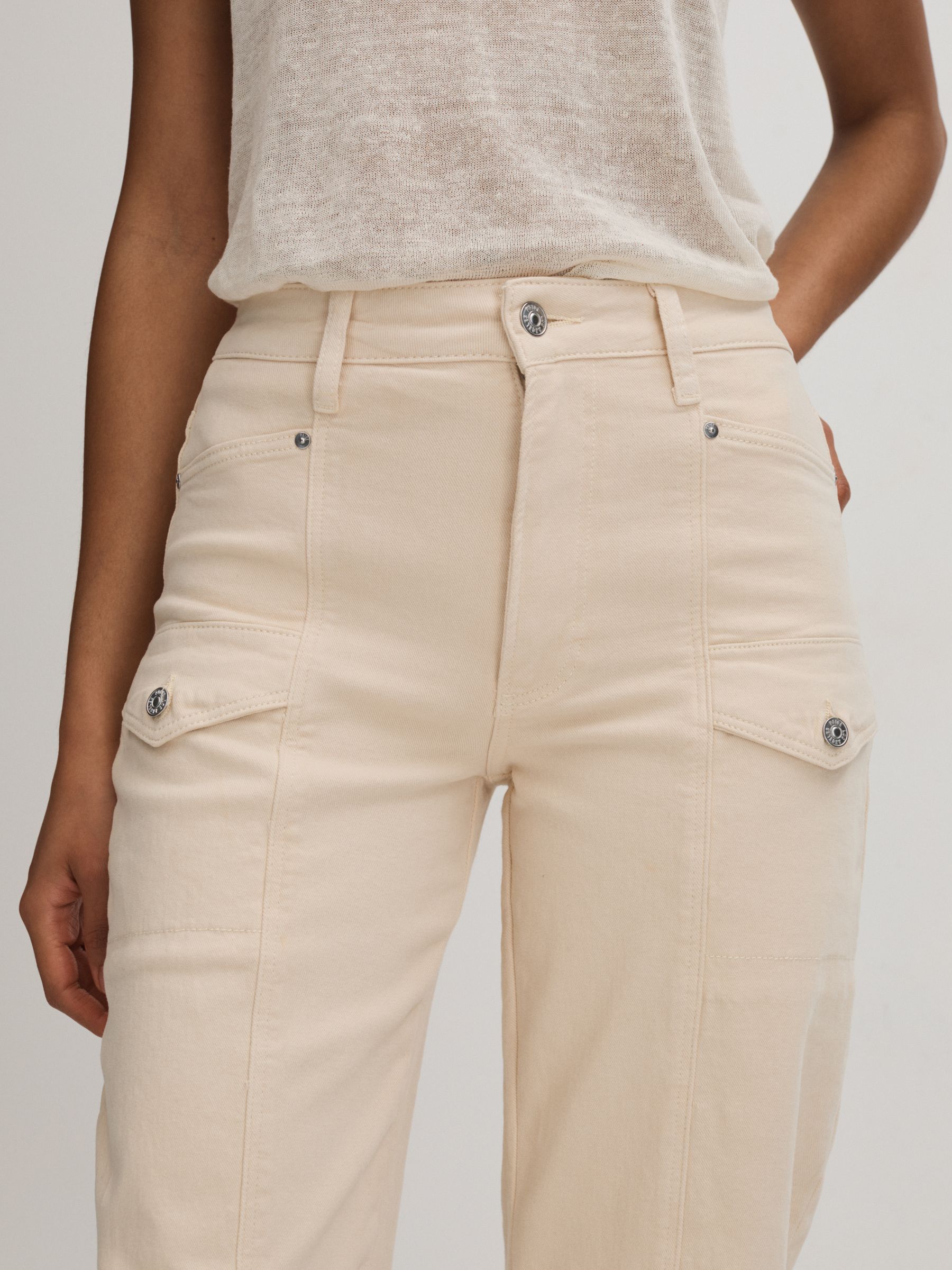 Paige Barrel Leg Jeans in Blonde Sand