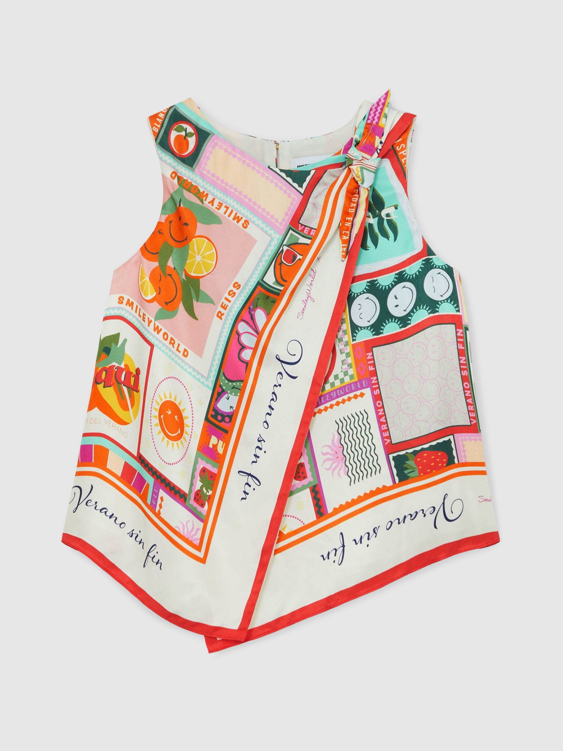 9-13 yrs SmileyWorld | Reiss Motif Print Top in Multi