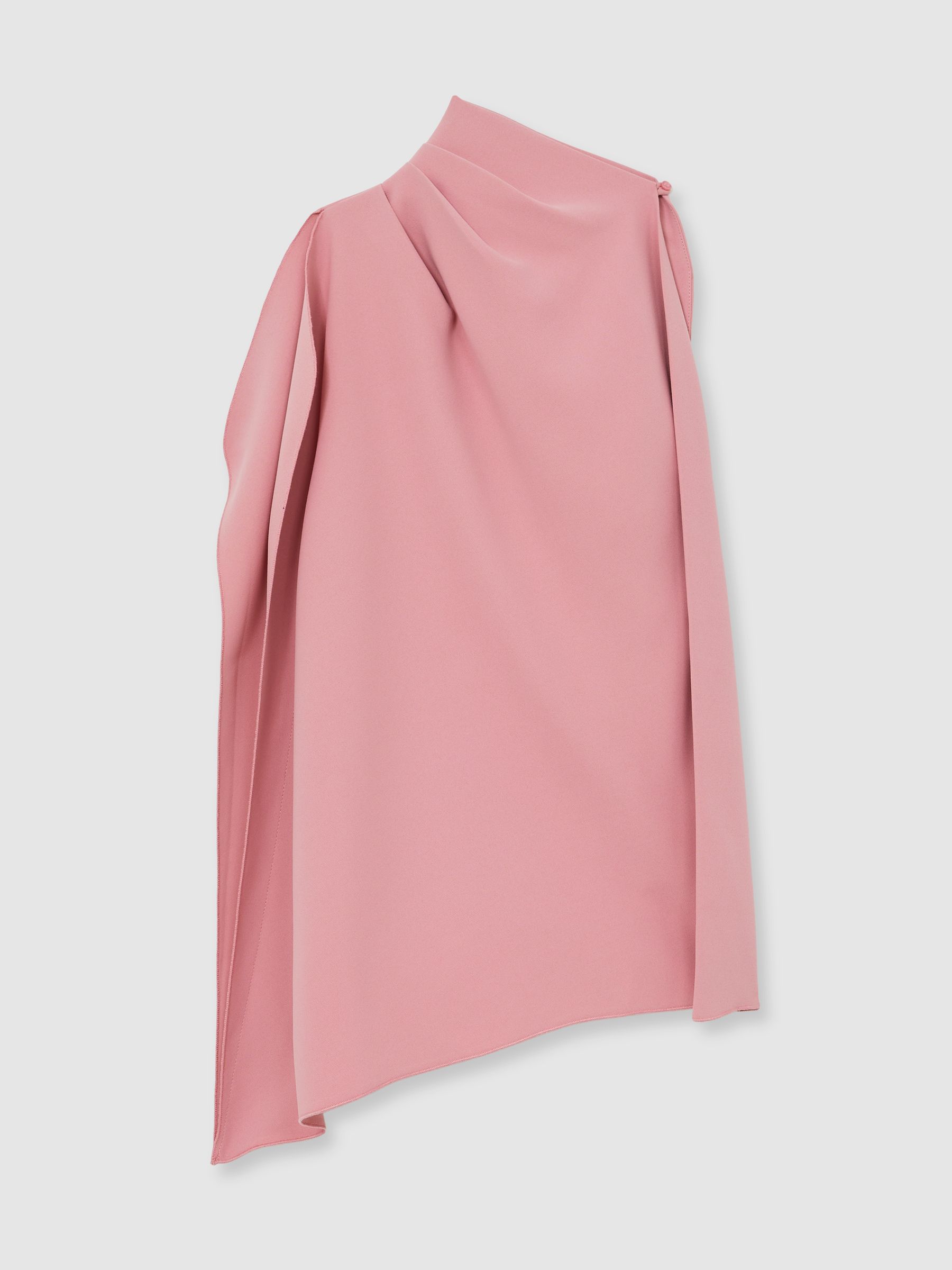 9-13 yrs One-Shoulder Draped Dress in Pink