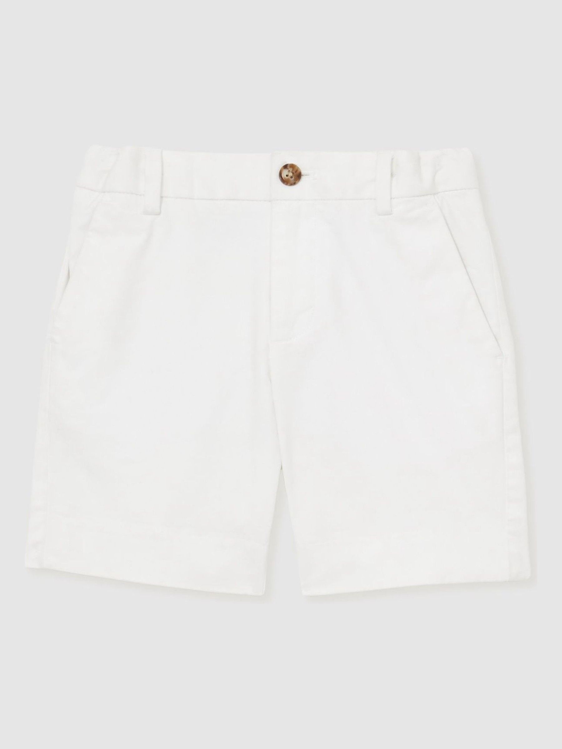 3-9 yrs Cotton Chino Shorts with Stretch in White