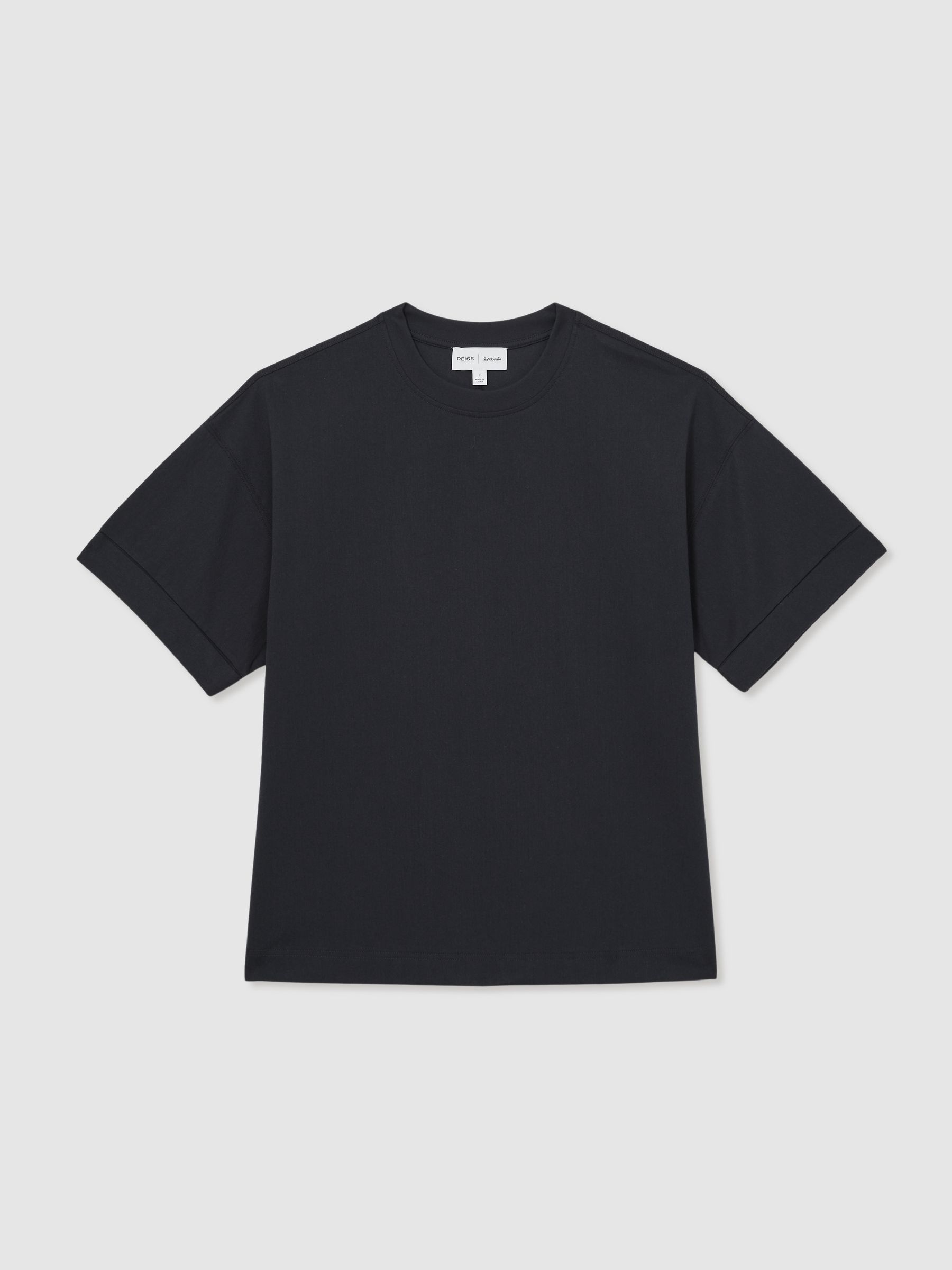 Reiss | Les 100 Ciels Oversize T-Shirt in Navy
