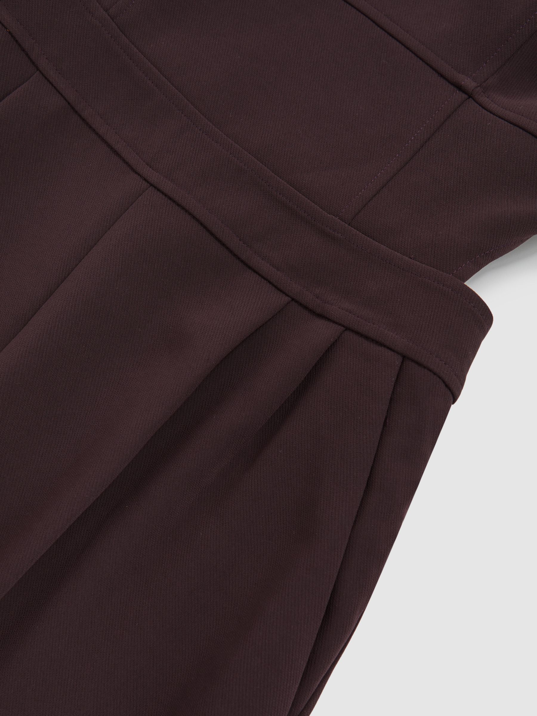 Wide-Leg Cut-Out Jumpsuit in Burgundy