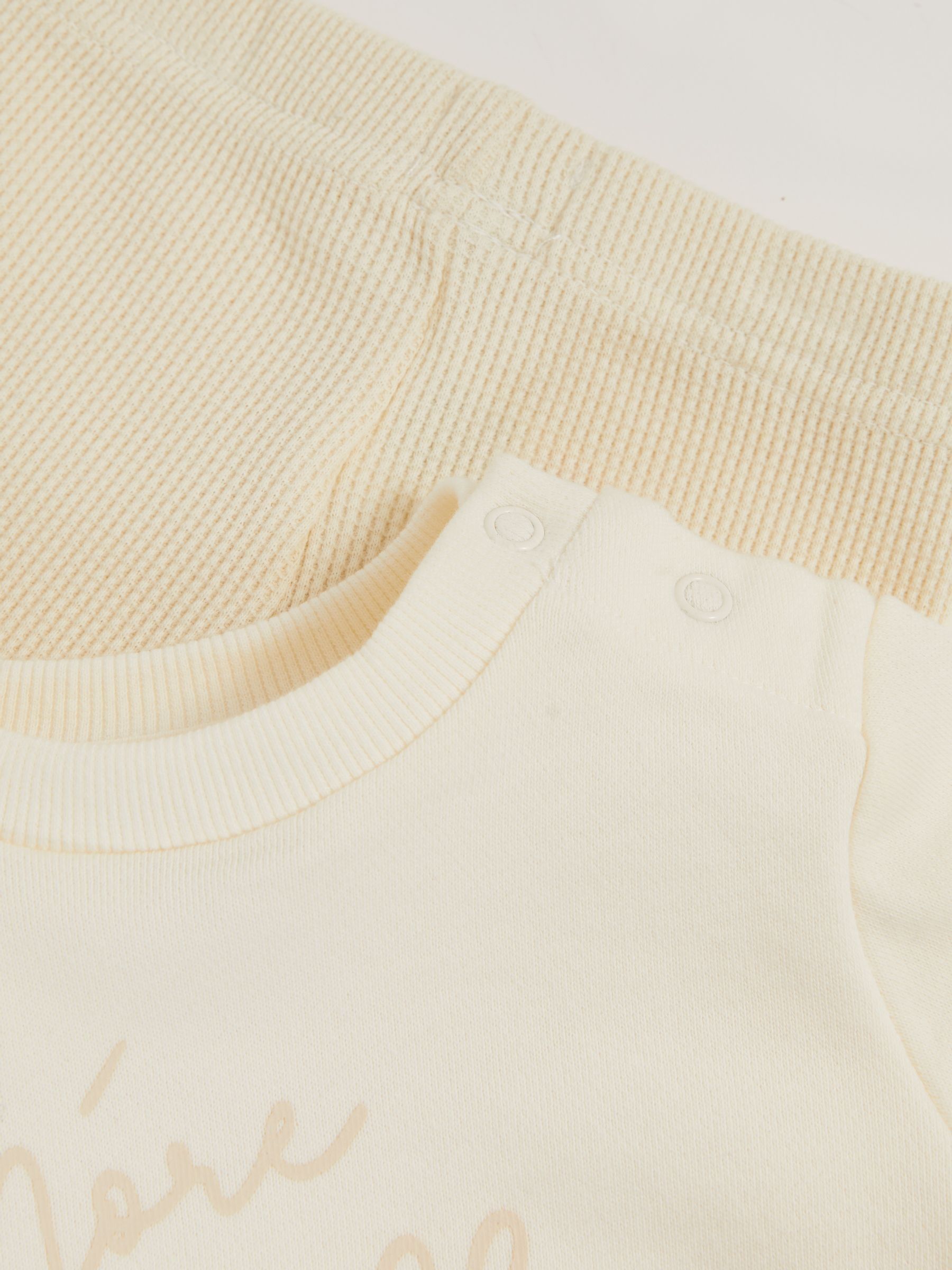 Sweatshirt And Leggings Slogan Set in Neutral