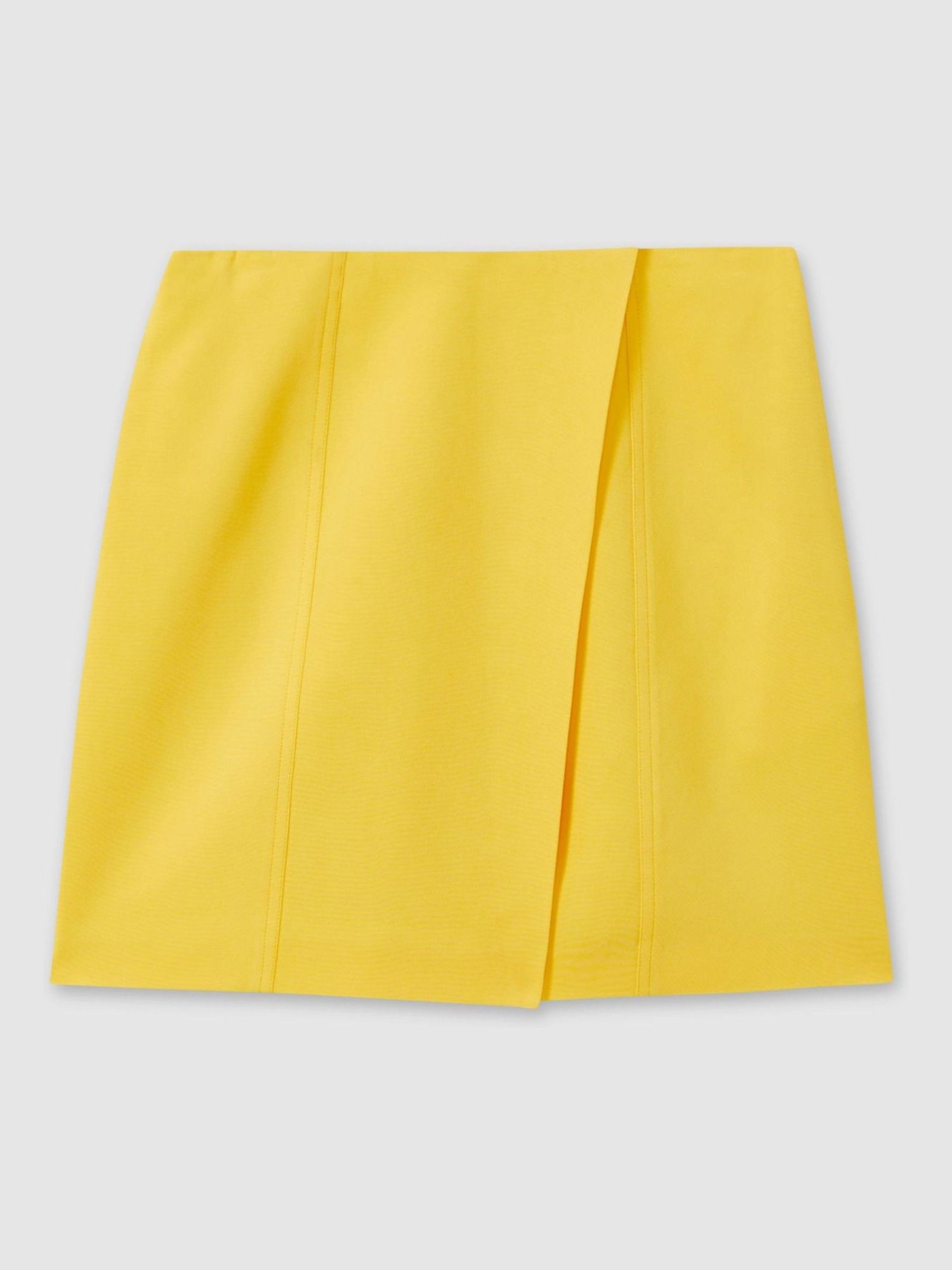 Cleo Yellow Cross-Over Mini Skirt